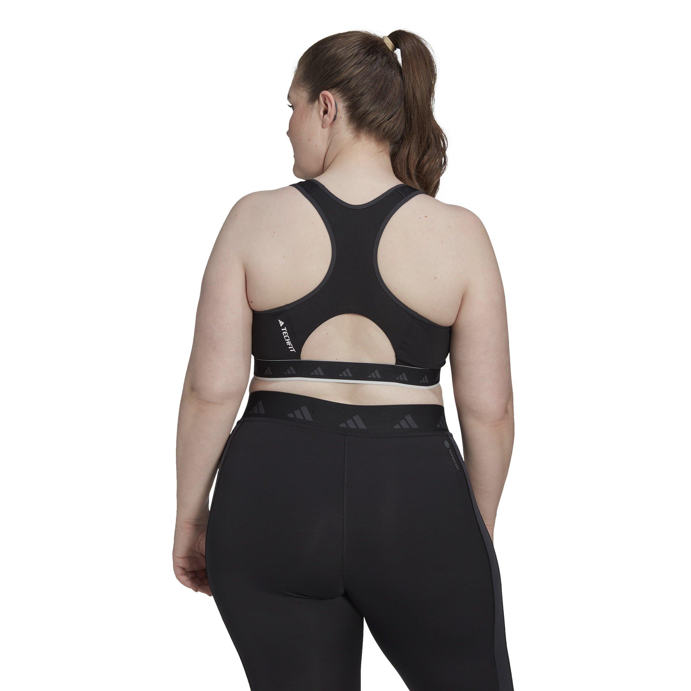 Black - adidas Originals - Women's Medium Impact Sports Bra - 4