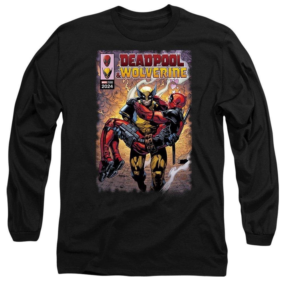 Marvel Men's Deadpool Wolverine Wolverine Saves Deadpool Comic - Black - XXL