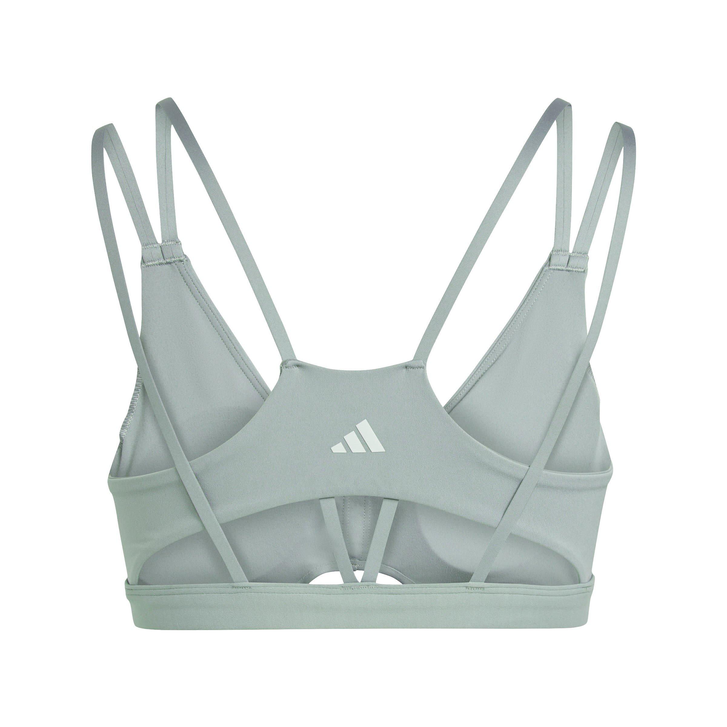 Silbergrün - adidas - Yoga Studio Luxe Low Impact Sports Bra Womens - 2