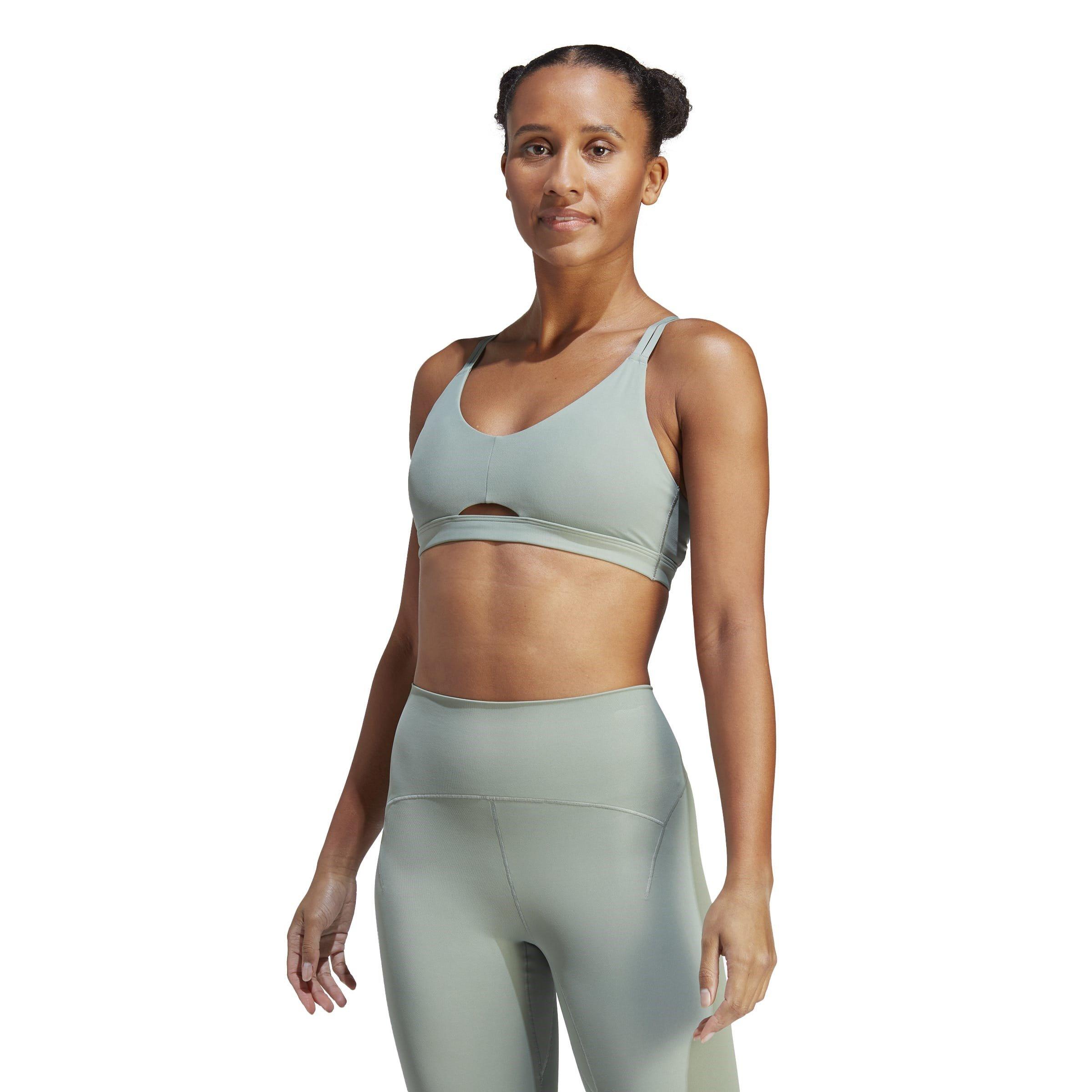 Silbergrün - adidas - Yoga Studio Luxe Low Impact Sports Bra Womens - 3