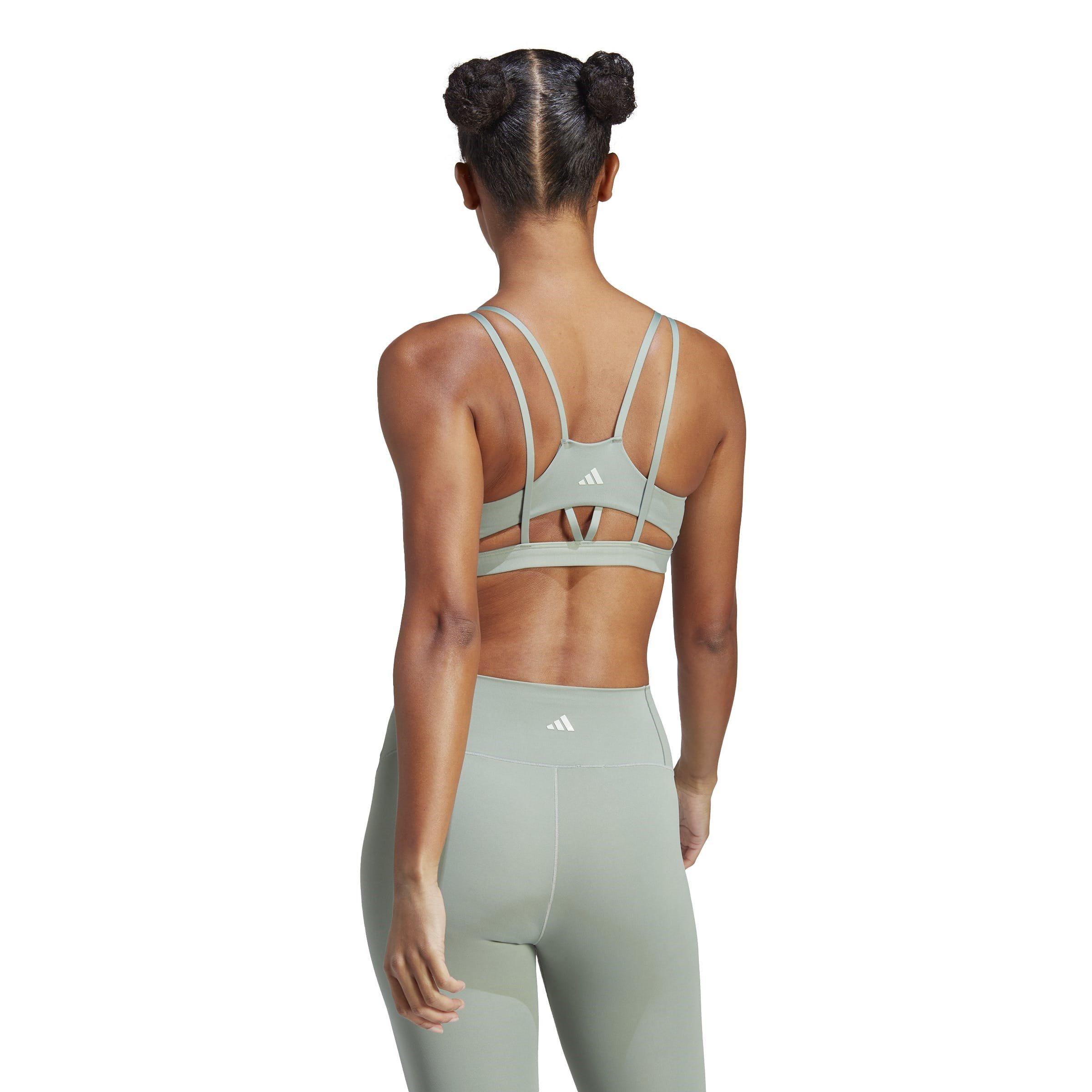 Silbergrün - adidas - Yoga Studio Luxe Low Impact Sports Bra Womens - 4