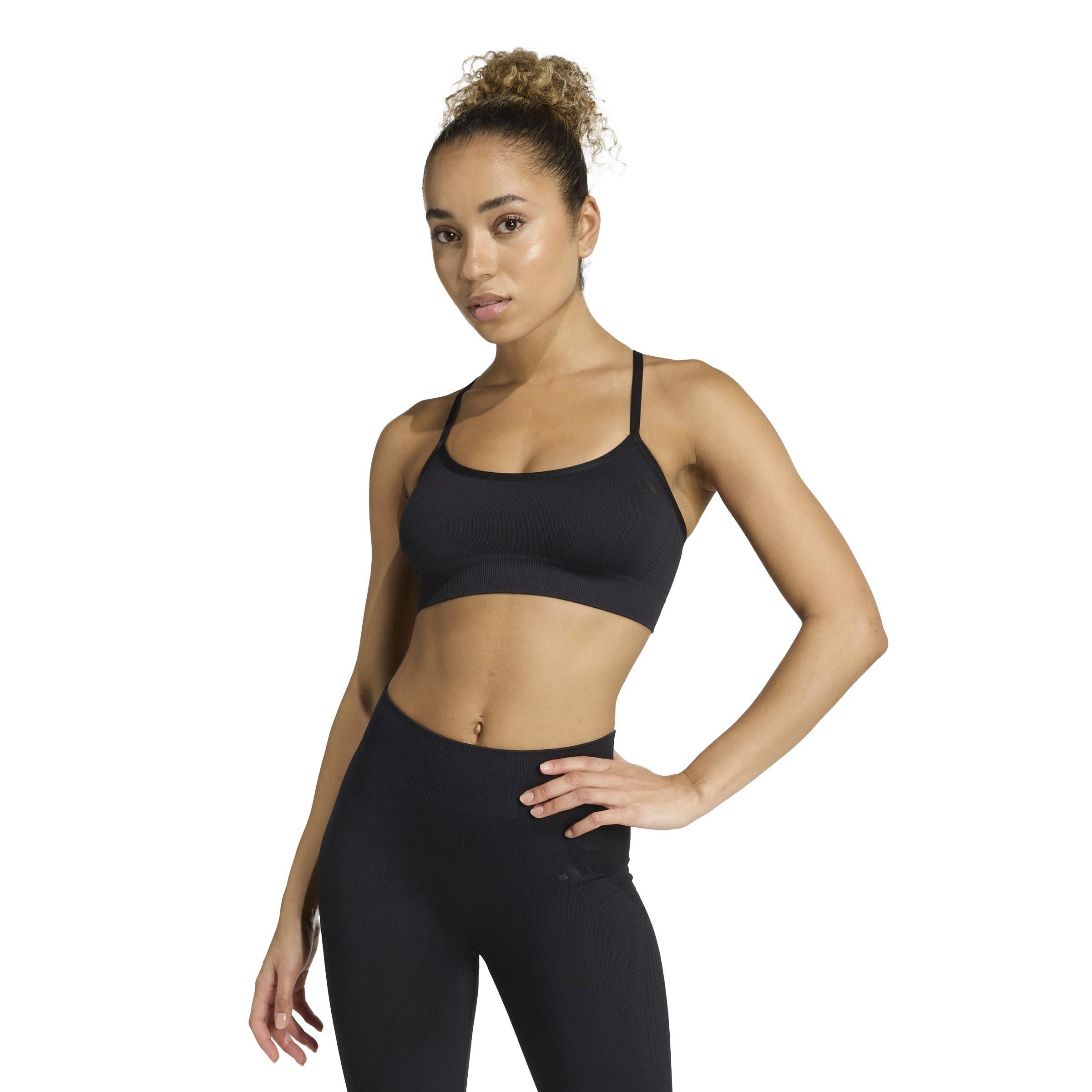 Black - adidas - Sleeveless Low Impact Sports Bra - 3