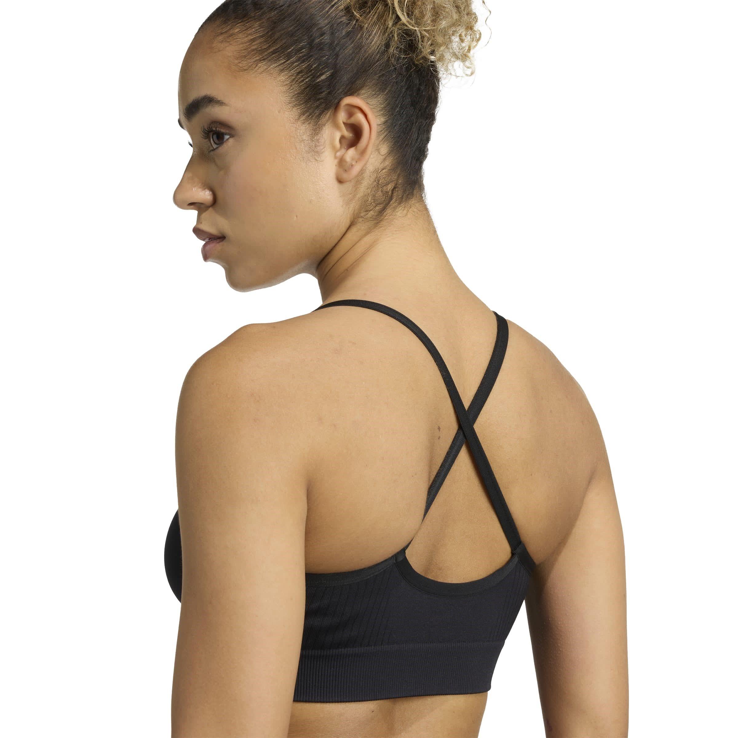 Black - adidas - Sleeveless Low Impact Sports Bra - 6