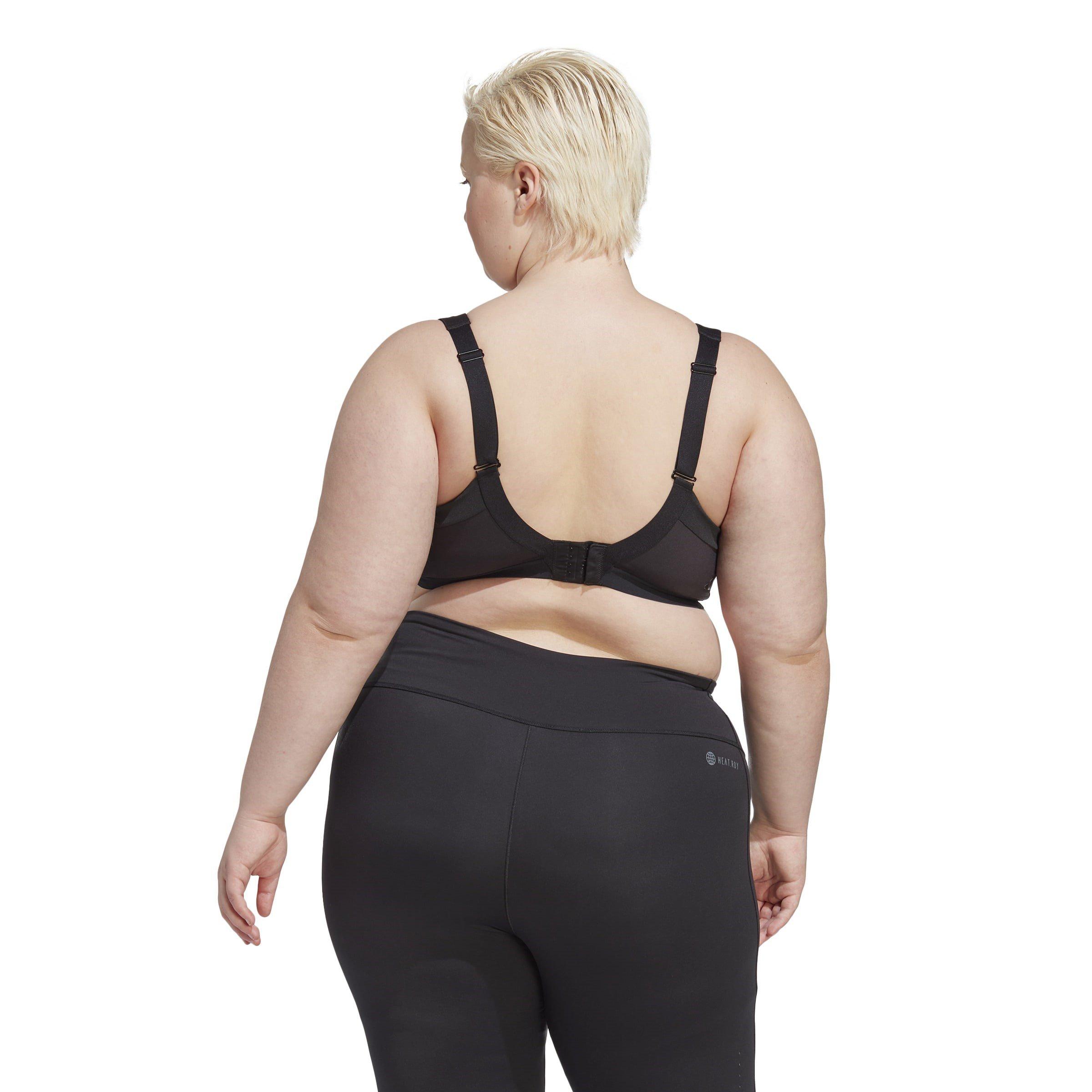 Crna - adidas - Collective Power Luxe High Support Medium Impact Sports Bra (Plus Size) - 4