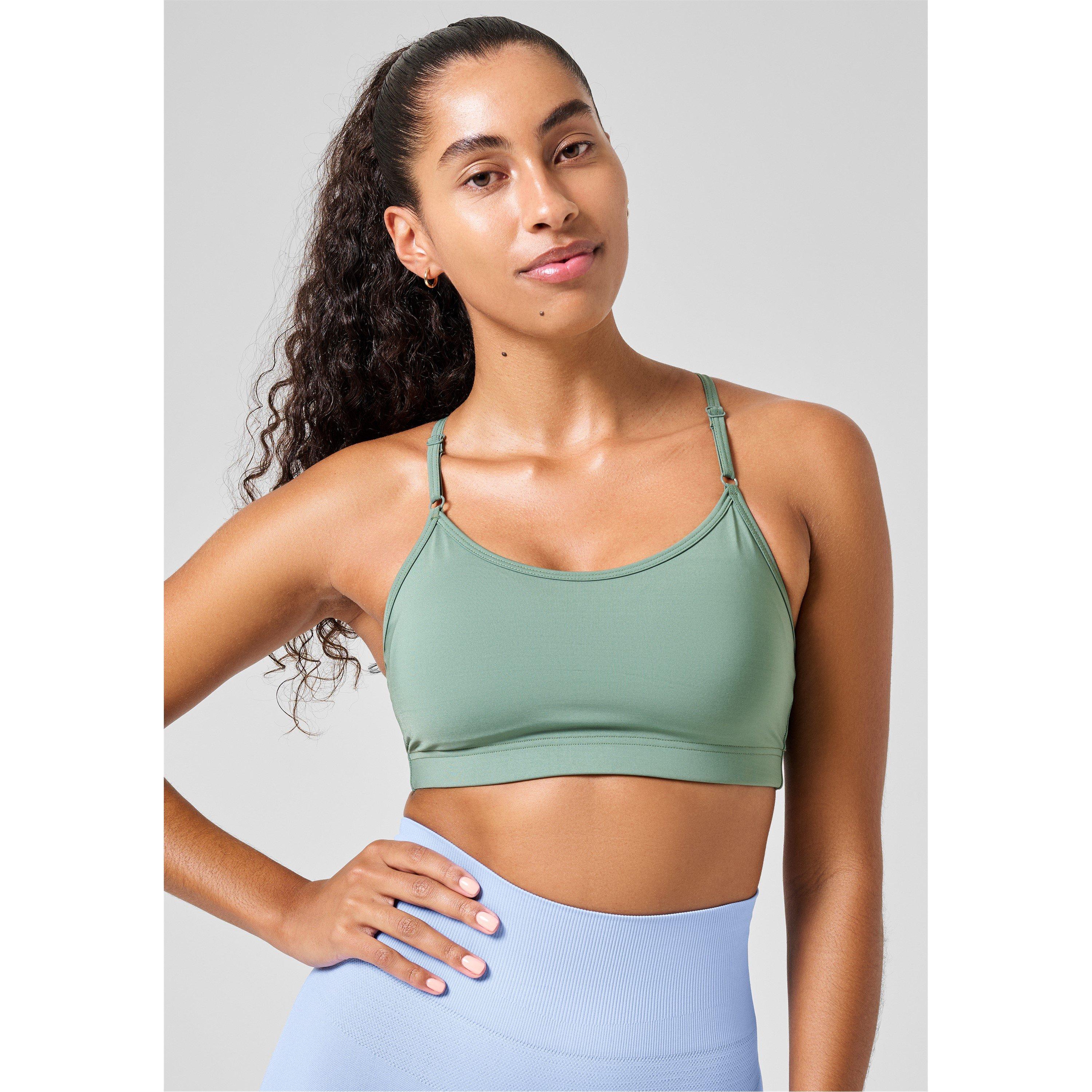 Casall Women's Strap Low Impact Sports Bra - Dusty Green - 14 (L)