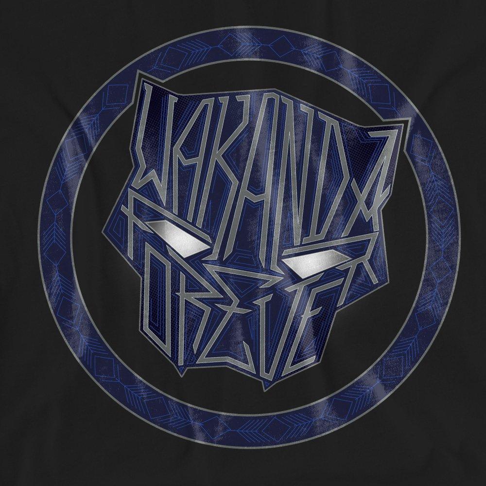 Black - Marvel - Black Panther: Wakanda Forever Text in Panther Ico - 2