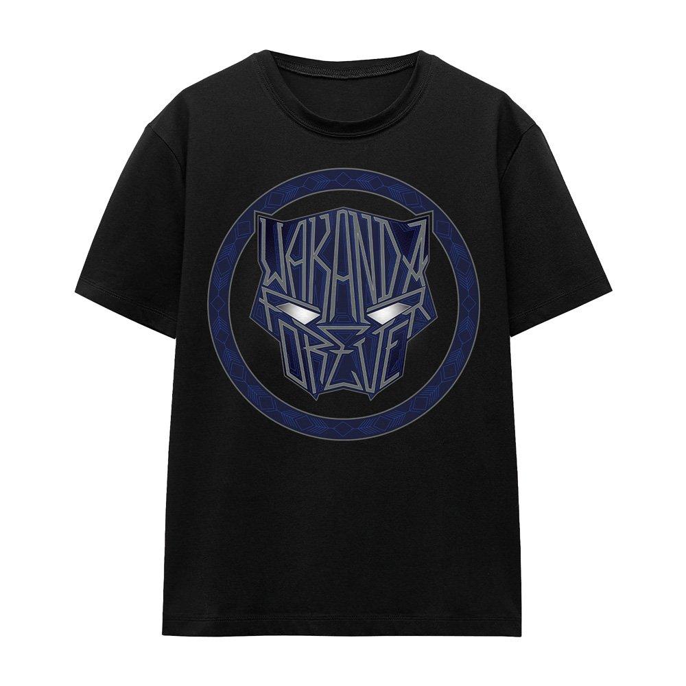 Black - Marvel - Black Panther: Wakanda Forever Text in Panther Ico - 4