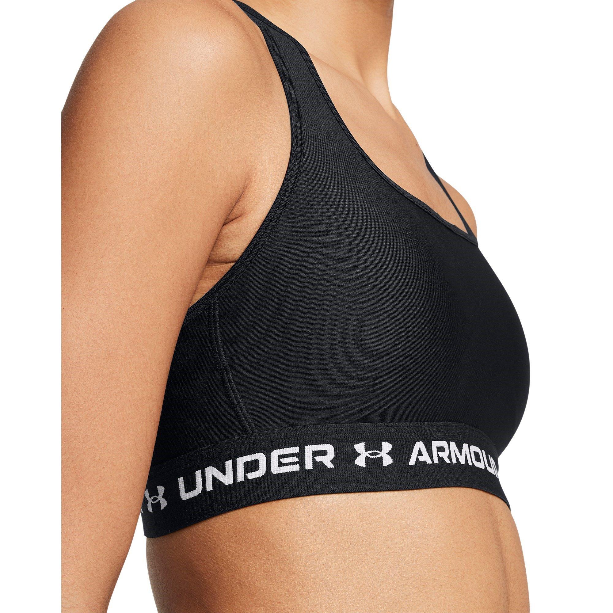 Zwart/Wit - Under Armour - Crossback Medium Impact Sports Bra - 15