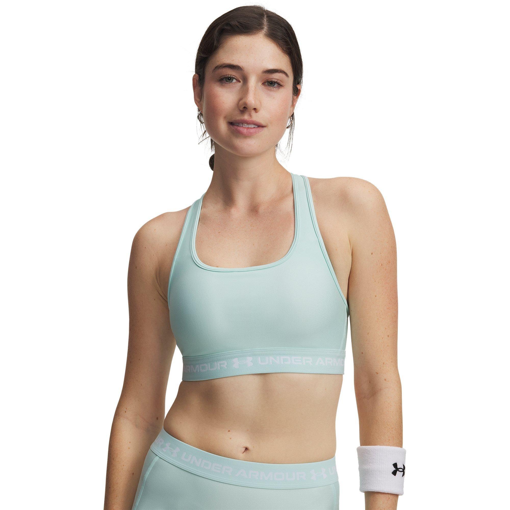 Under Armour Women's Crossback Medium Impact Sports Bra - Refresh Mint - 12 (M)