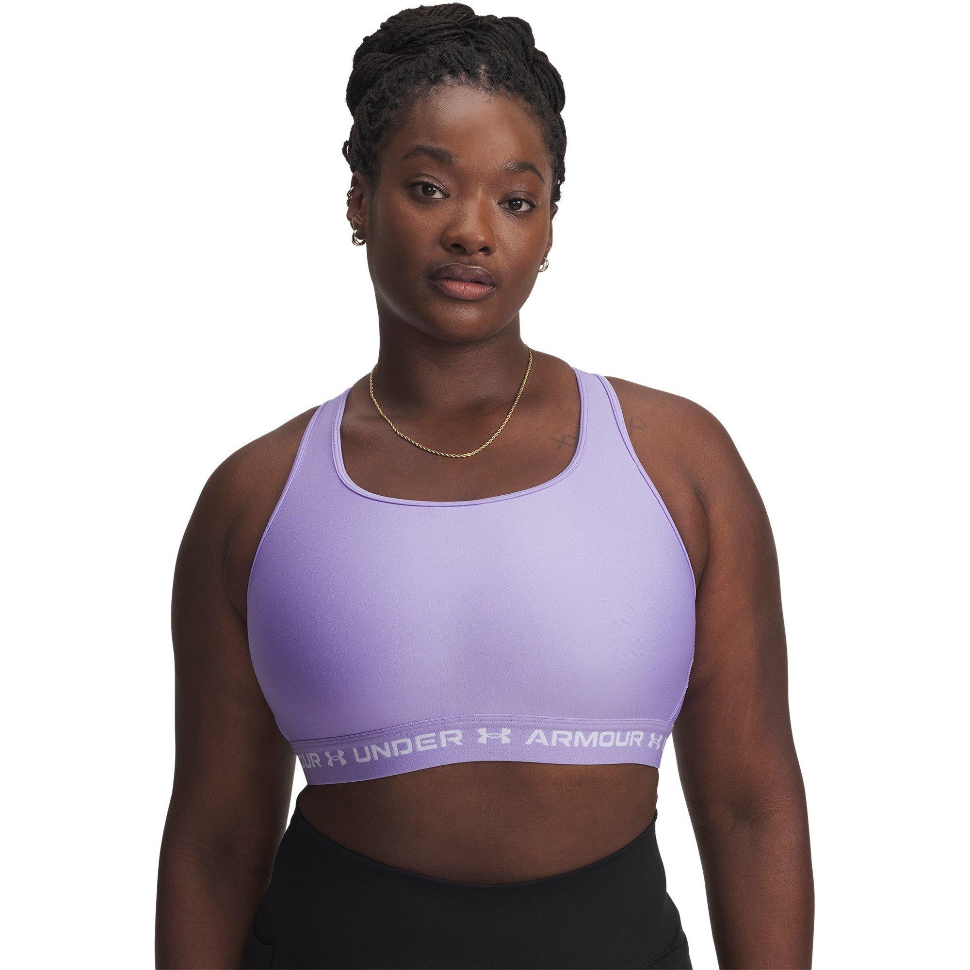 Transparent/Wht - Under Armour - Crossback Medium Impact Sports Bra - 13