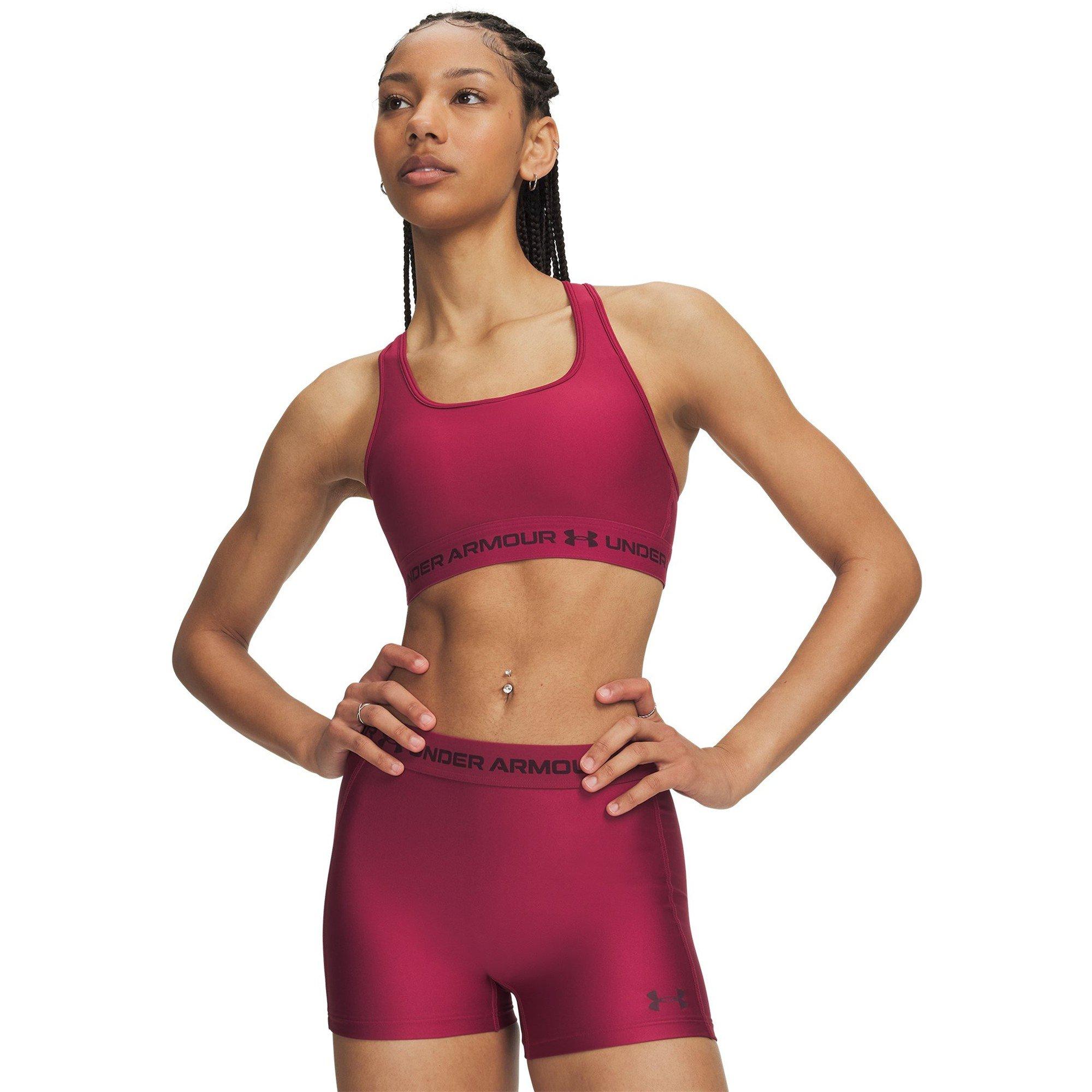 Under Armour Women's Crossback Medium Impact Sports Bra - Claret - 12 (M)