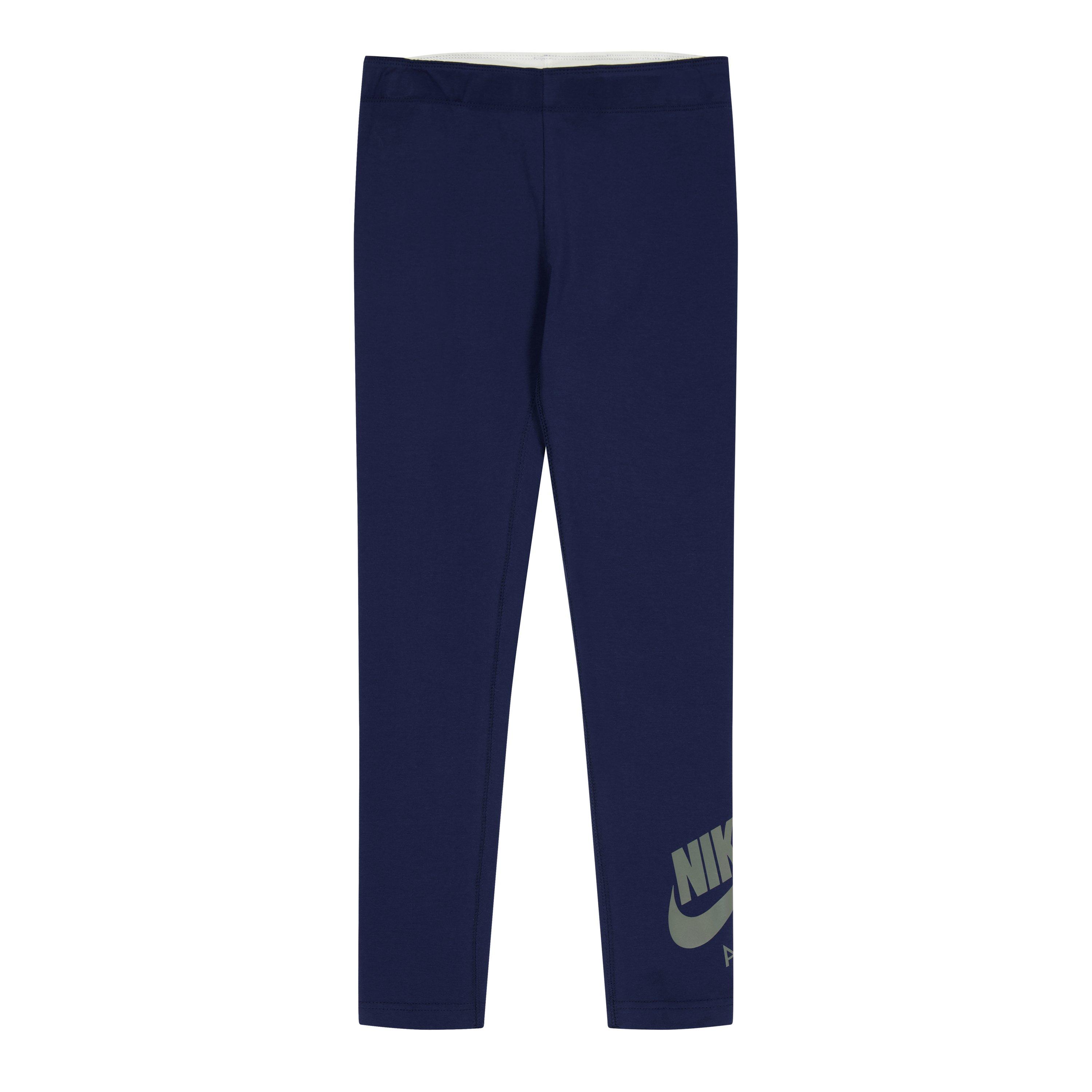 Nike Girls Air Big Kids' (S') Leggings Gym Legging - Midnight Navy - 11-12 (L)