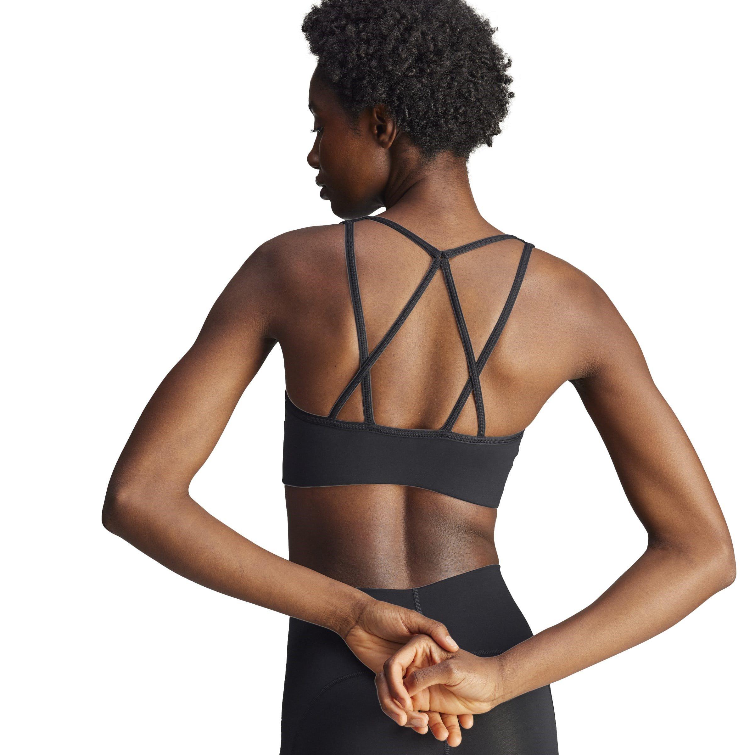 black - adidas by Stella McCartney - Truestrength Yoga Sports Bra - 4