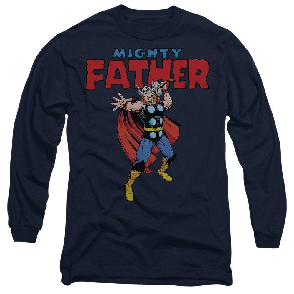 Navy - Marvel - Thor Fathers Day Mighty Father Long Sleeve T-Shir - 1