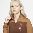 Marron/Cacao - Nike - spread-collar button-up leather jacket Yellow - 3