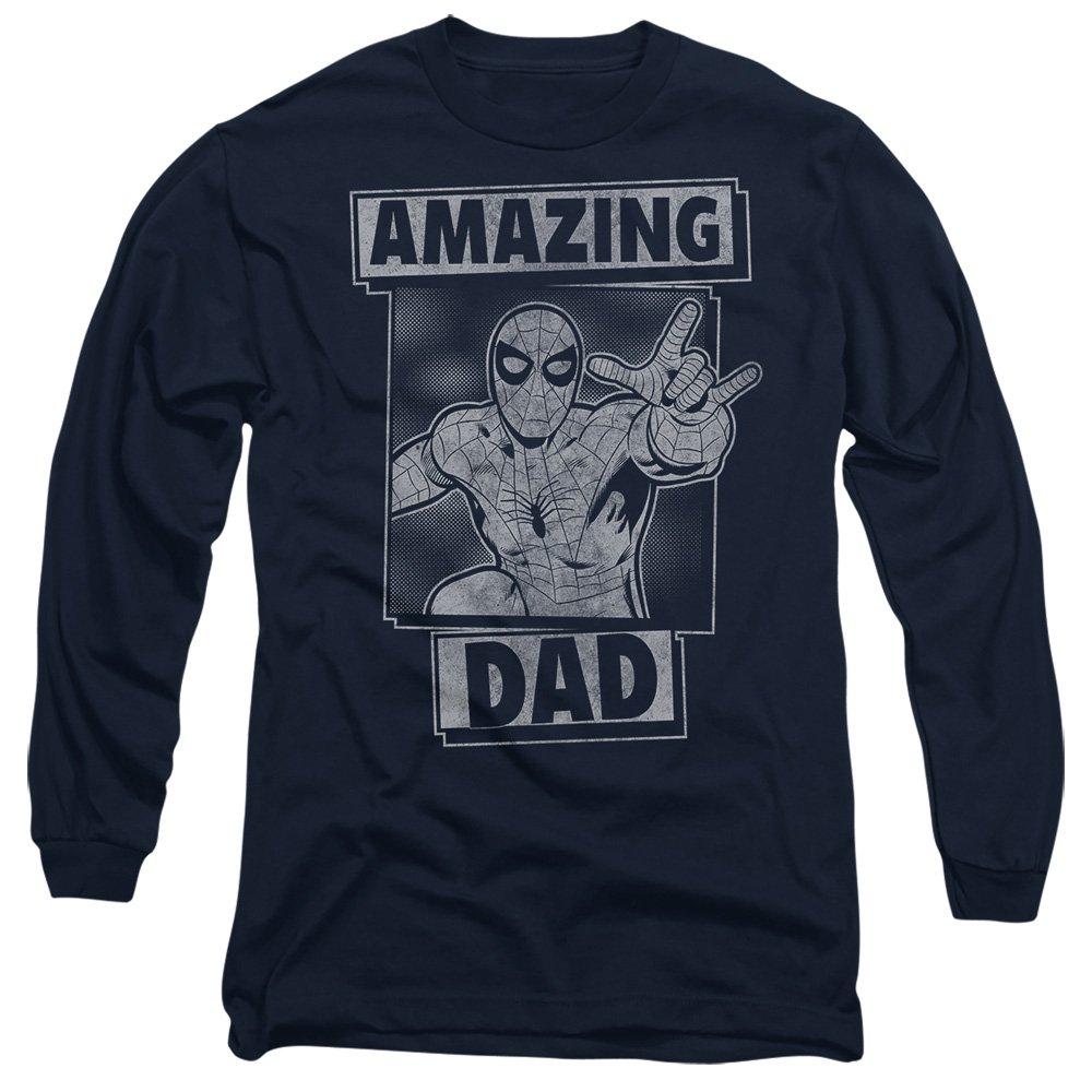 Navy - Marvel - SpiderMan Fathers Day Amazing Dad Mono Long Sleev - 1