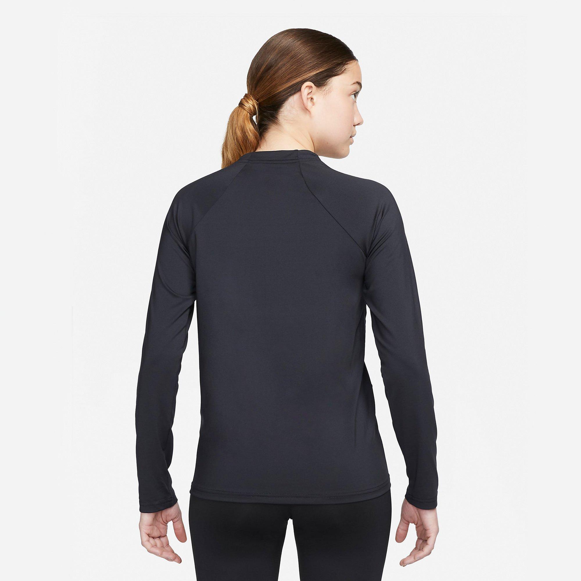 Black - Nike - Essential Womens Long-Sleeve Hydroguard - 2