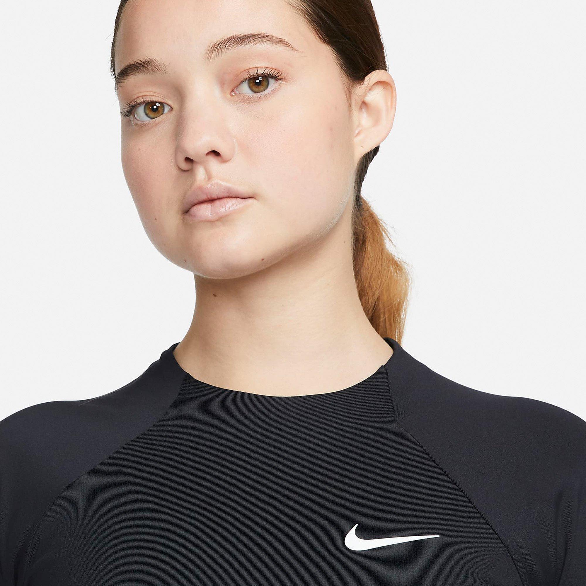 Black - Nike - Essential Womens Long-Sleeve Hydroguard - 3