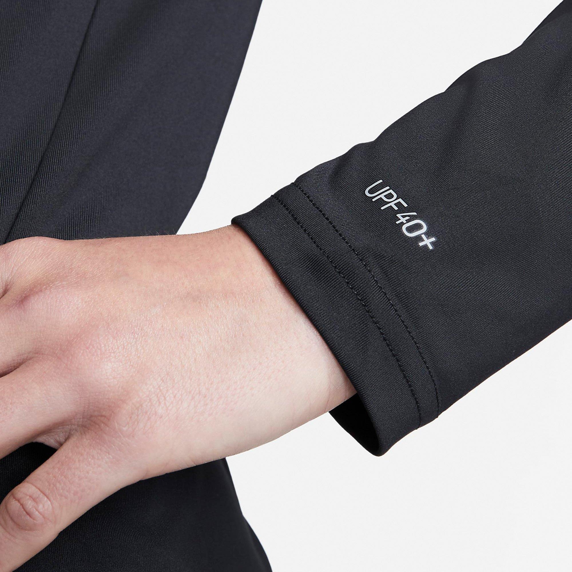 Black - Nike - Essential Womens Long-Sleeve Hydroguard - 4