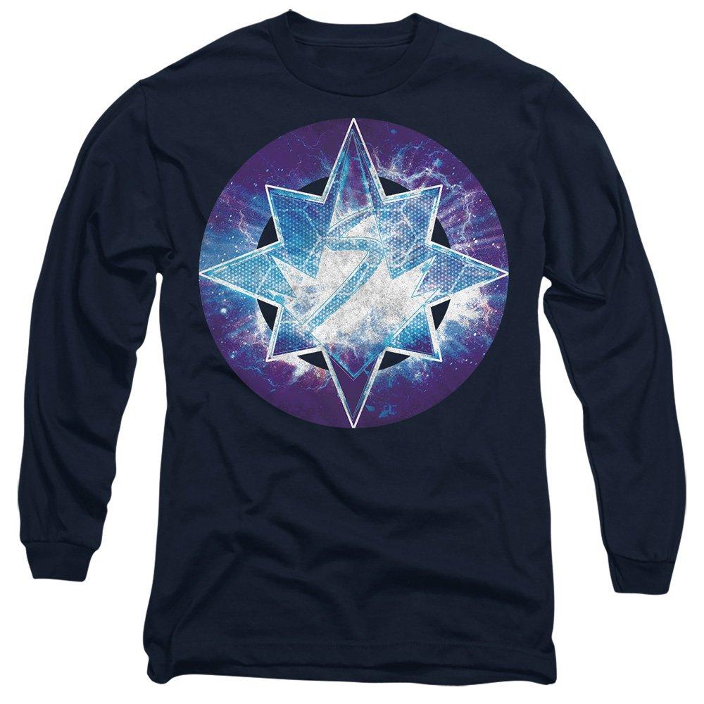 Marvel Men's The Marvels Galaxy Logo Long Sleeve T-Shirt Navy - S