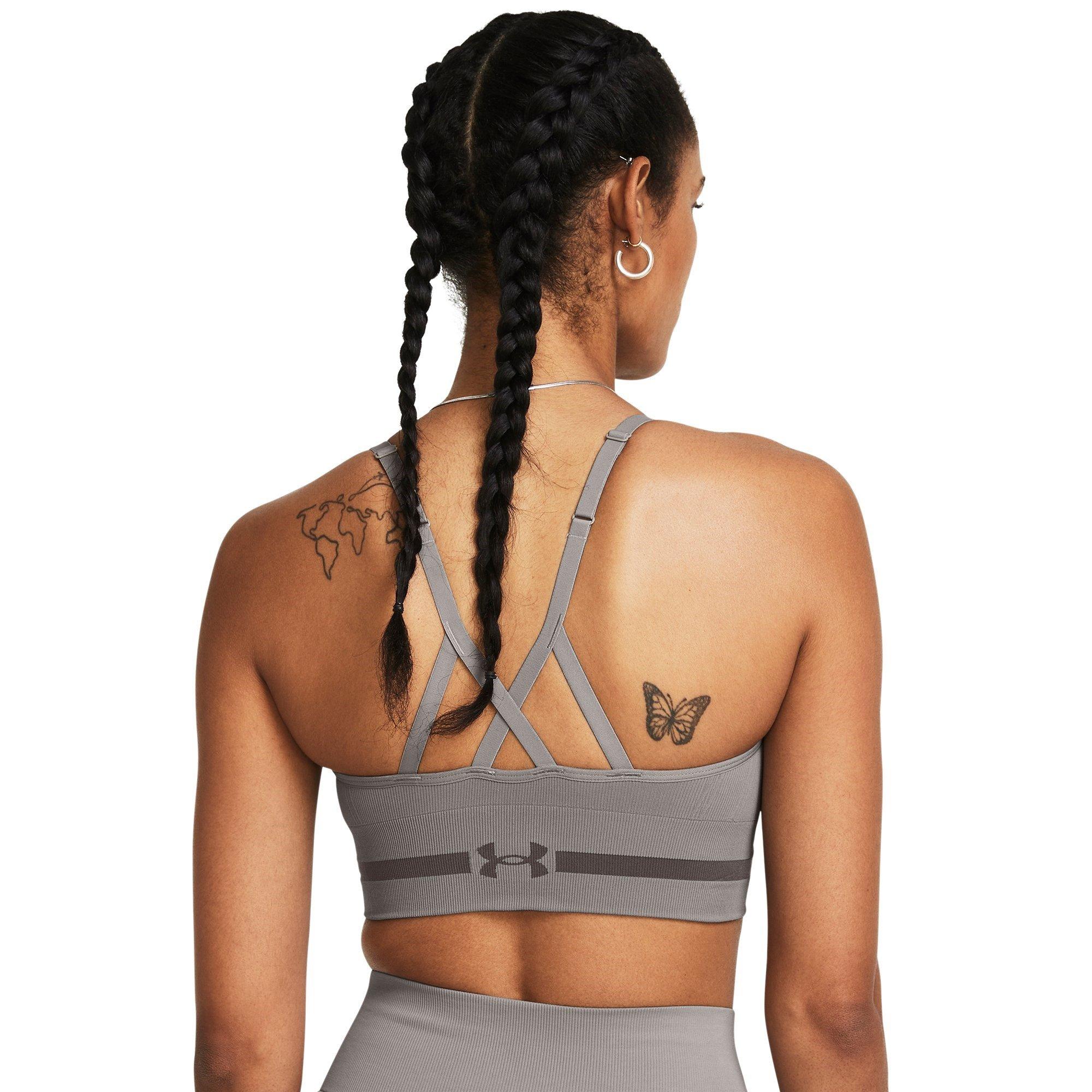 Grises - Under Armour - Seamless Low Impact Longline Sports Bra - 4