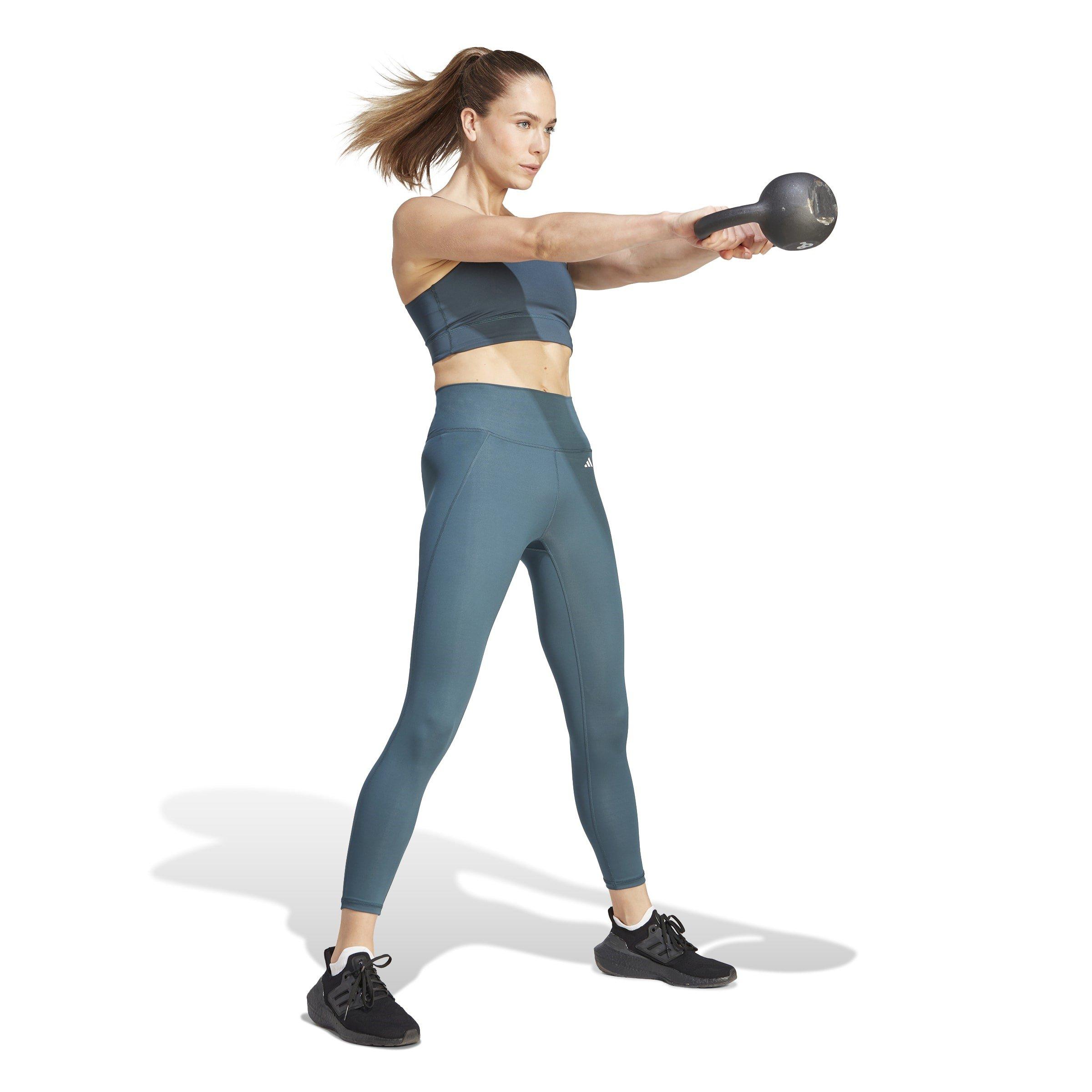 Turkoois - adidas - Medium Impact Sports Bra - 5