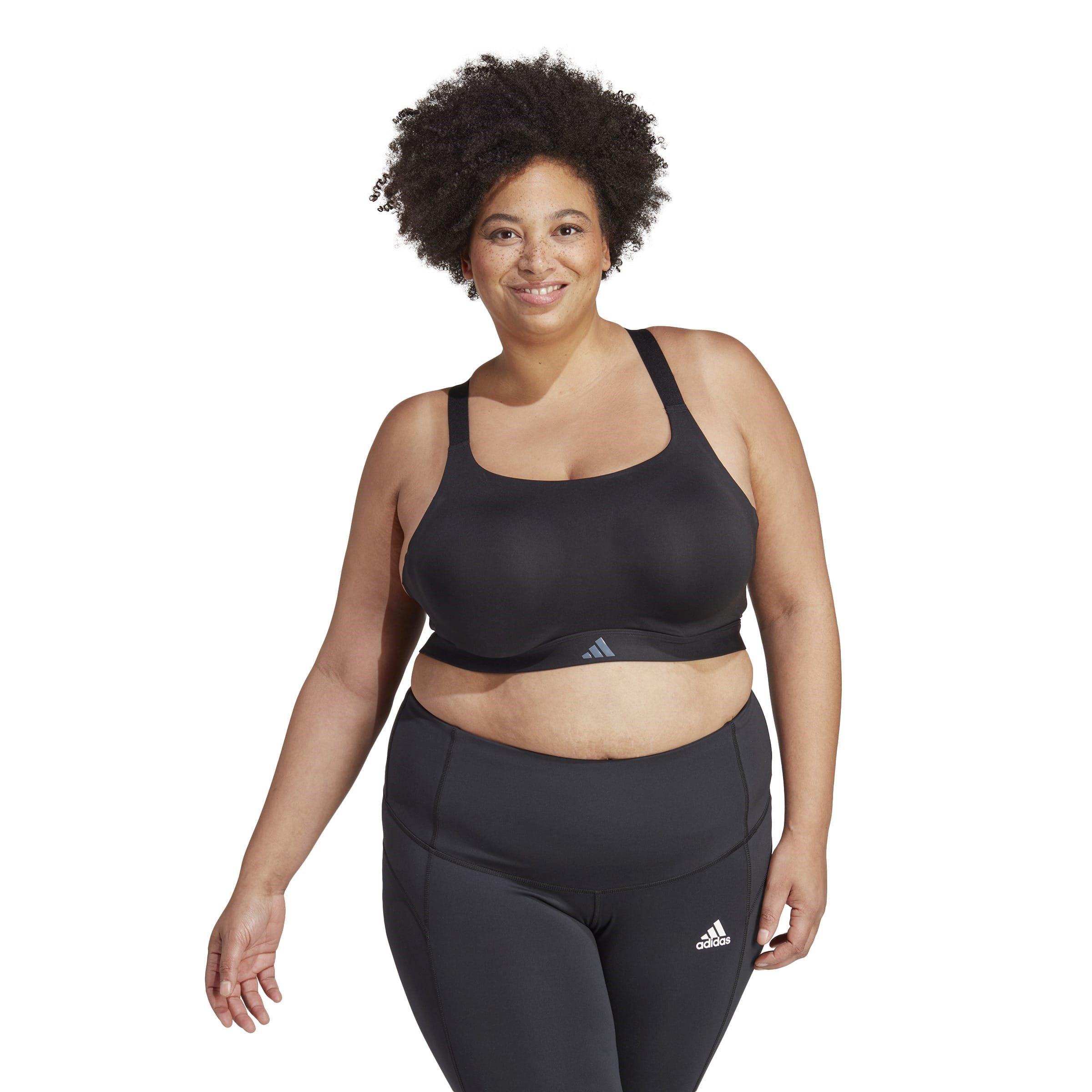 Crna - adidas - Tailored Impact Luxe Training High-Support Bra (Plus Size) Womens - 3