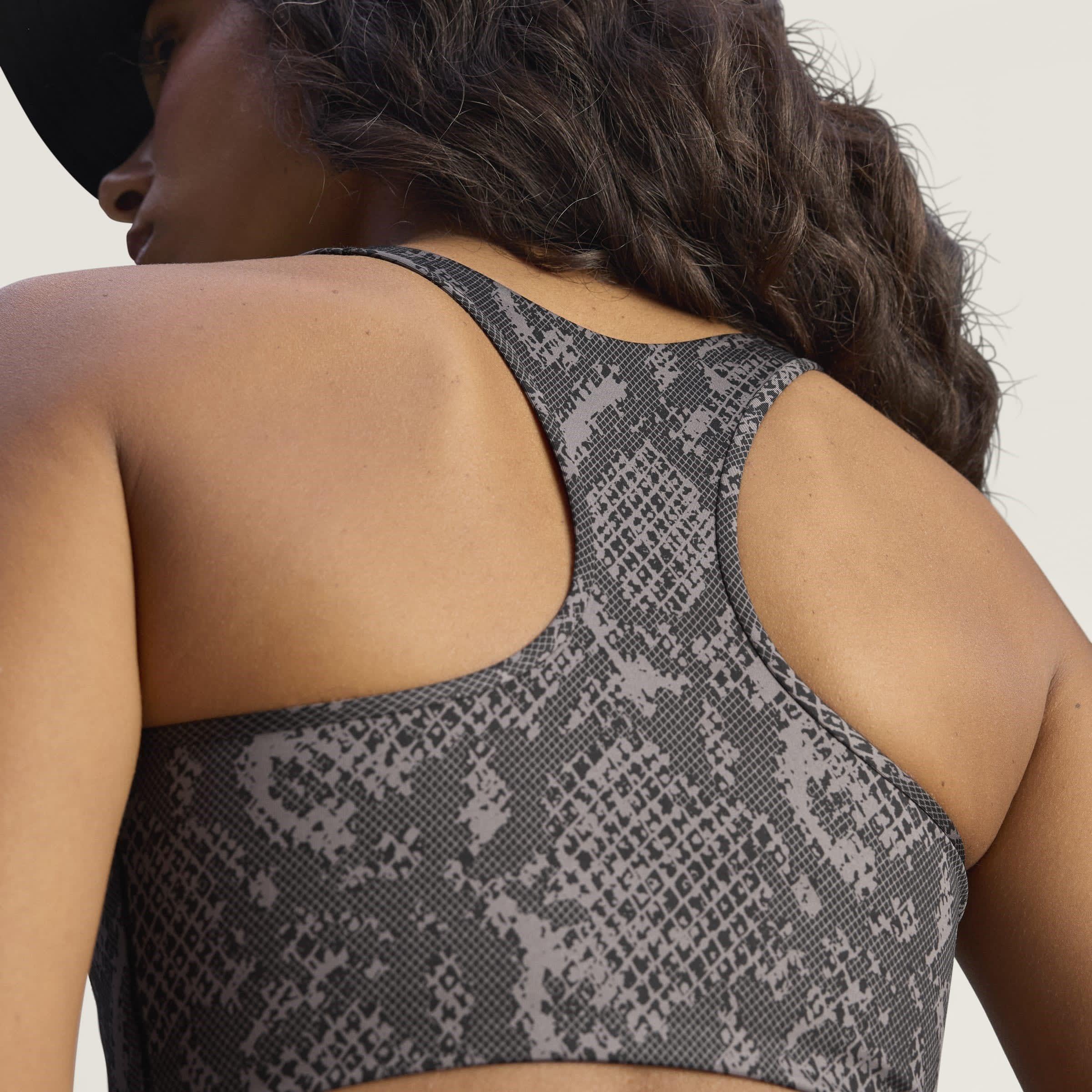 Python Charcoal - adidas by Stella McCartney - Women's Medium Impact Sports Bra - 10