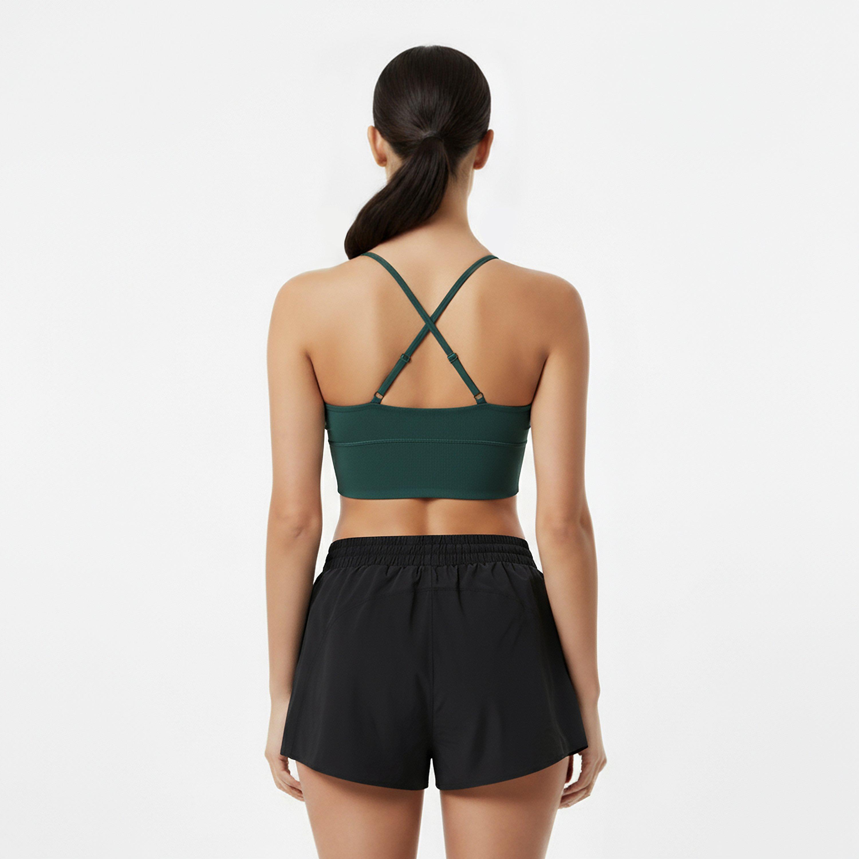 Khaki - USA Pro - Pro Ruched Bra Womens - 4