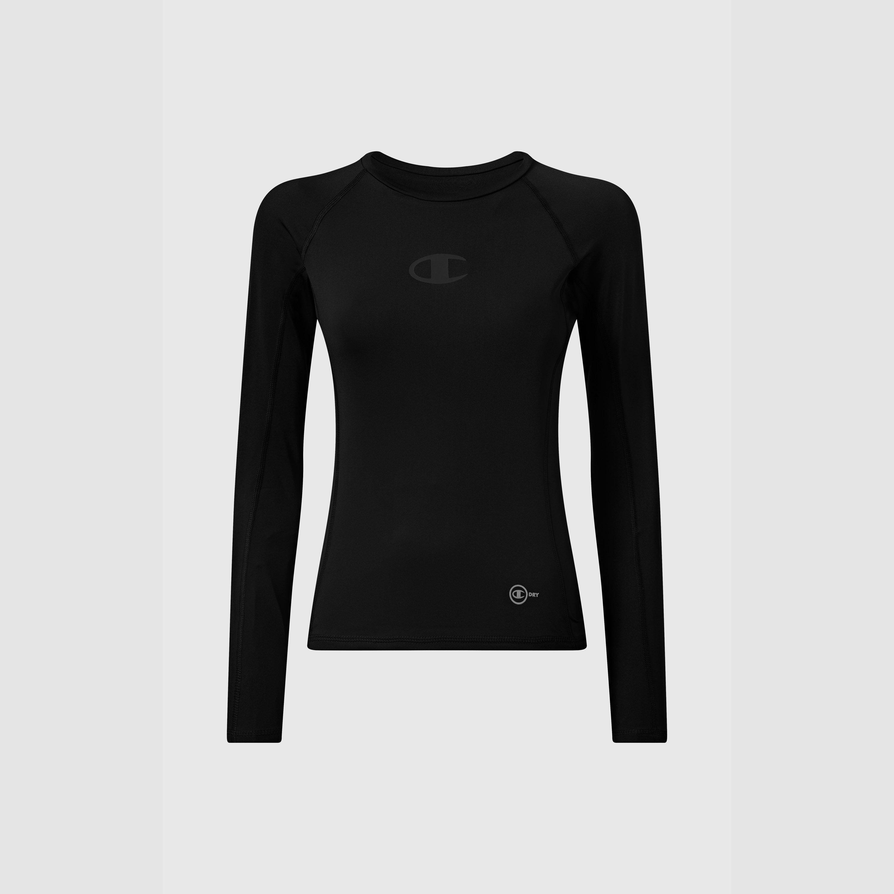 Black - Champion - Women's Combat C-Dry Long Sleeve Compression Rashguard - 1