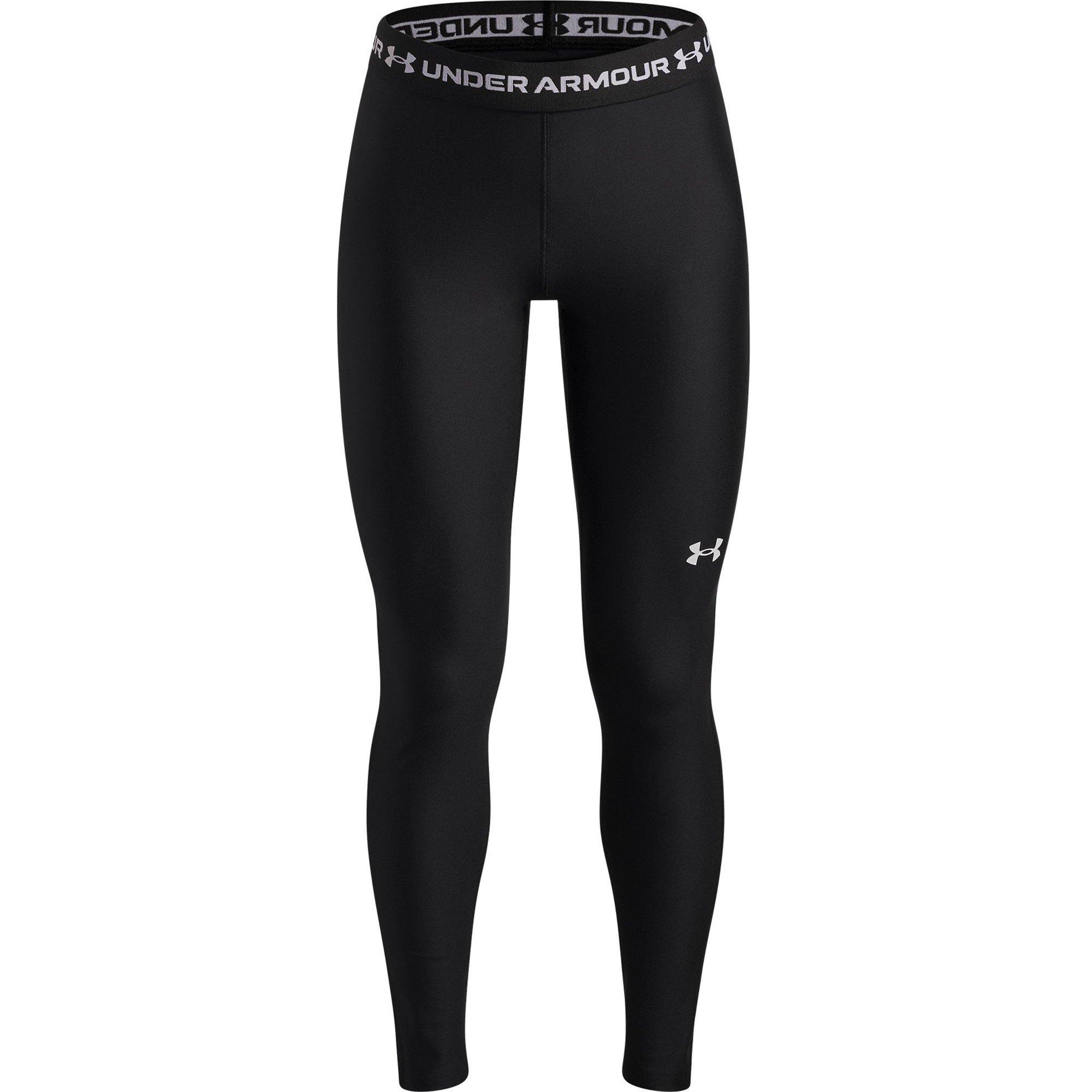 Black/White - Under Armour - Girls' HeatGear® Ankle Crop - 1