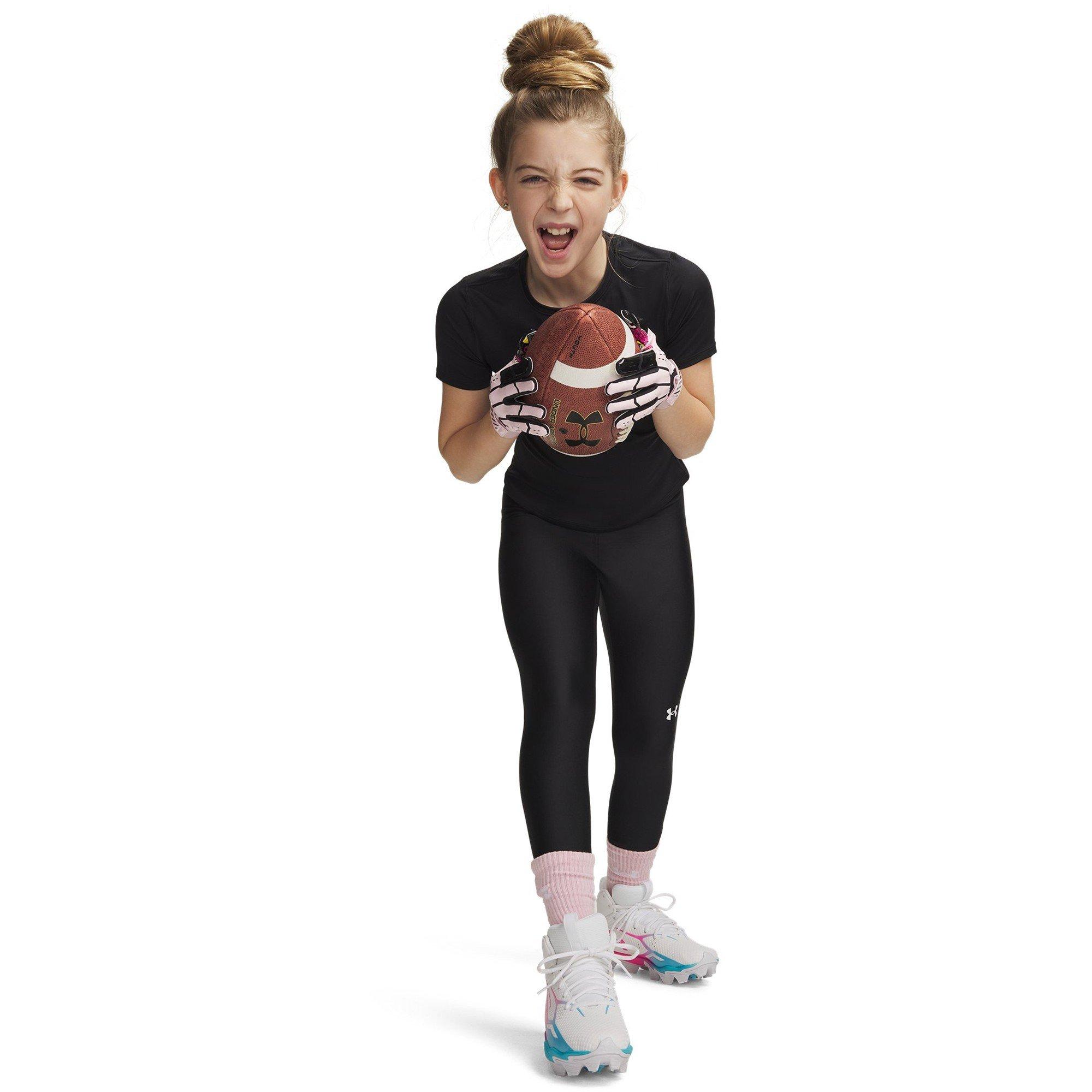 Black/White - Under Armour - Girls' HeatGear® Ankle Crop - 6