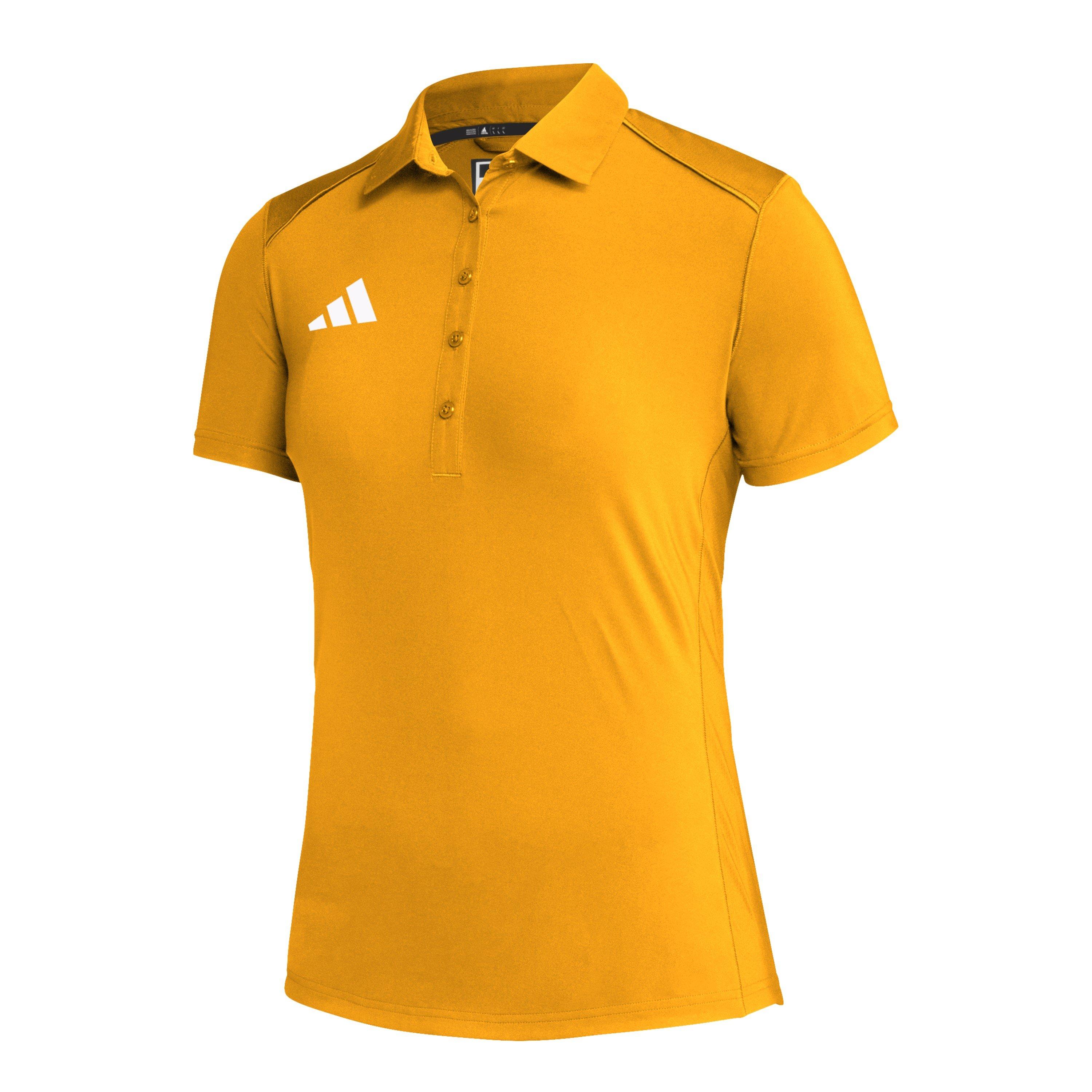 Adidas Women's Short Sleeve Performance Polo Shirt - Yellow - 12 (M)