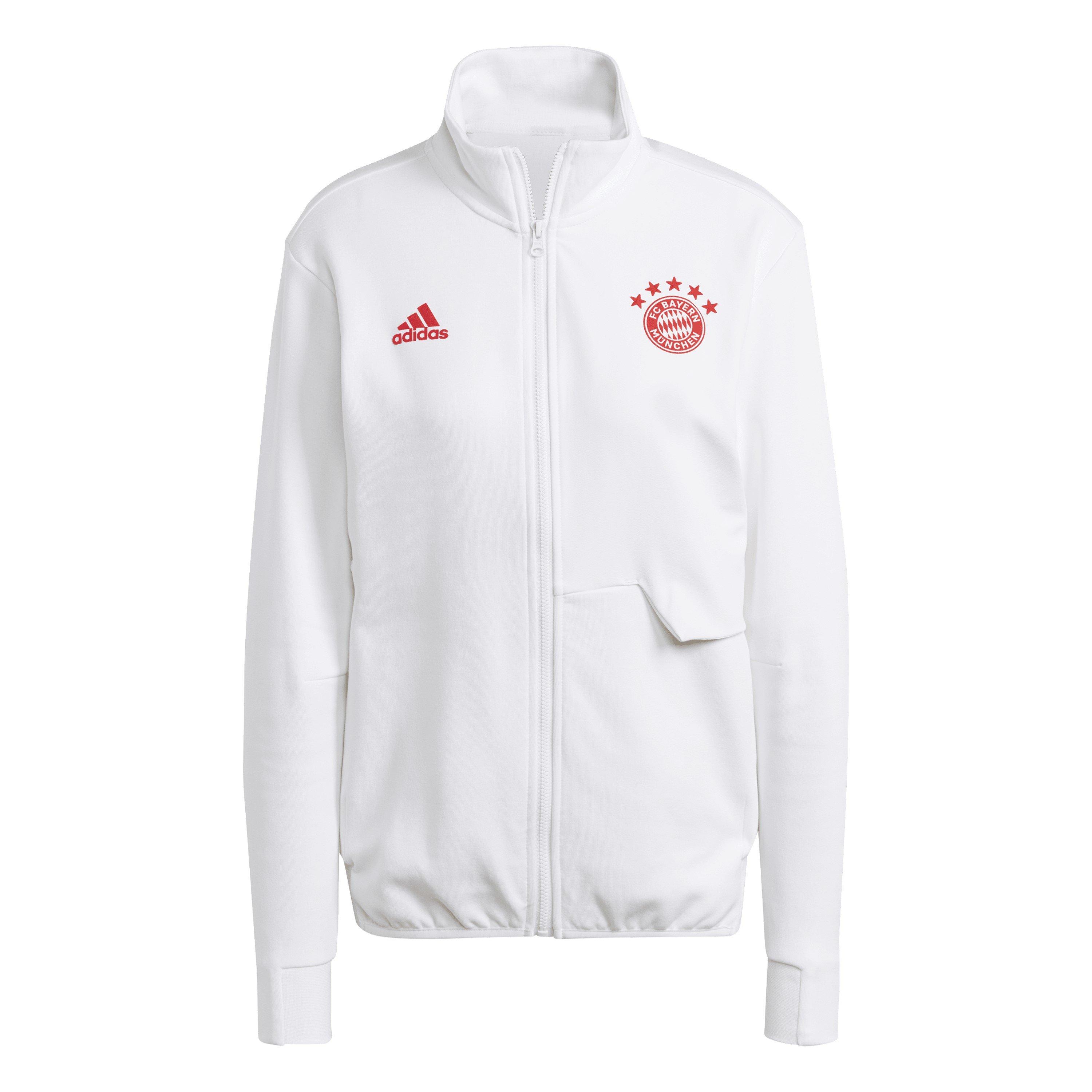 Adidas Women's Bayern Munich Tracksuit Top 2022 2023 - White - 18 (XXL)