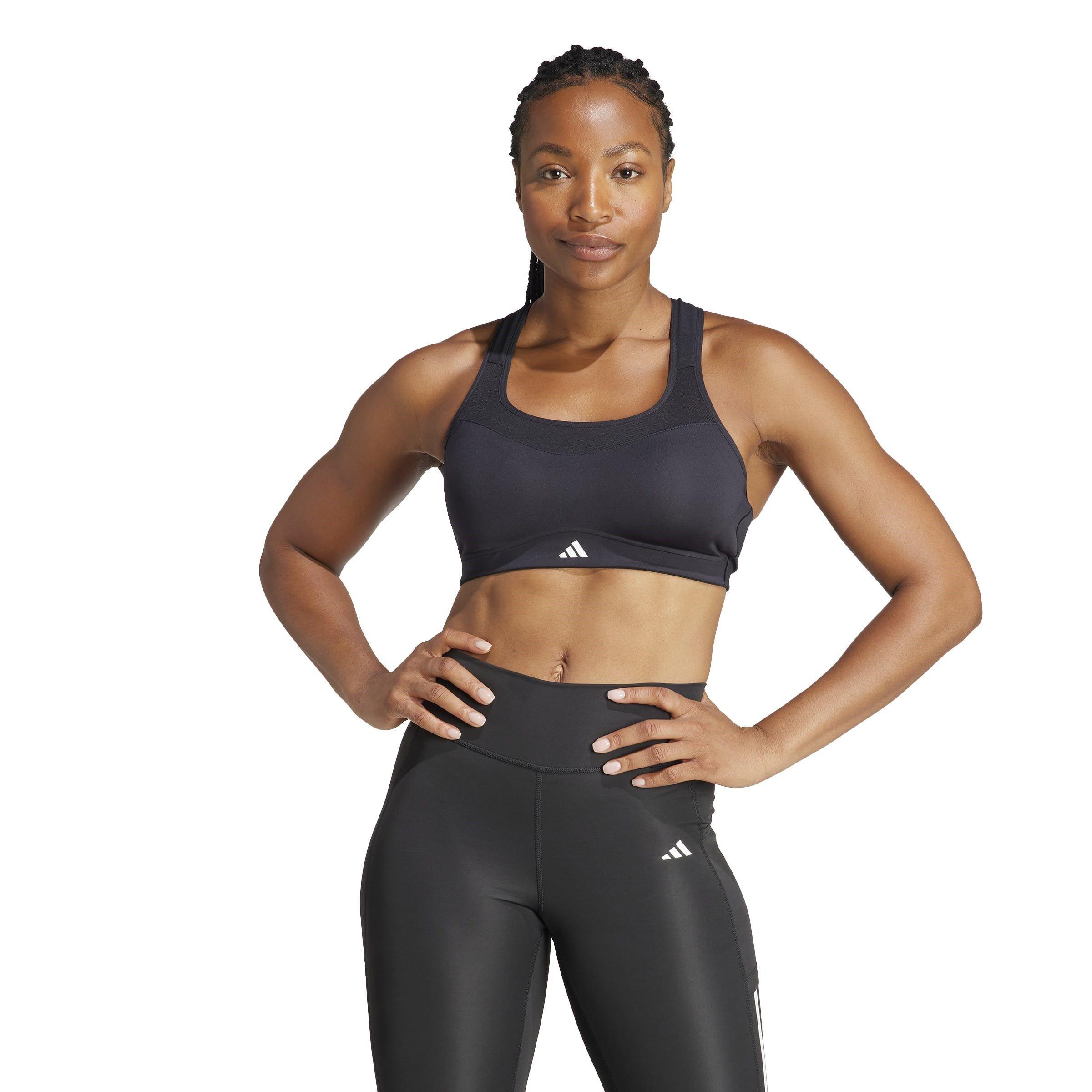 Black - adidas - Medium Impact Sports Bra - 3