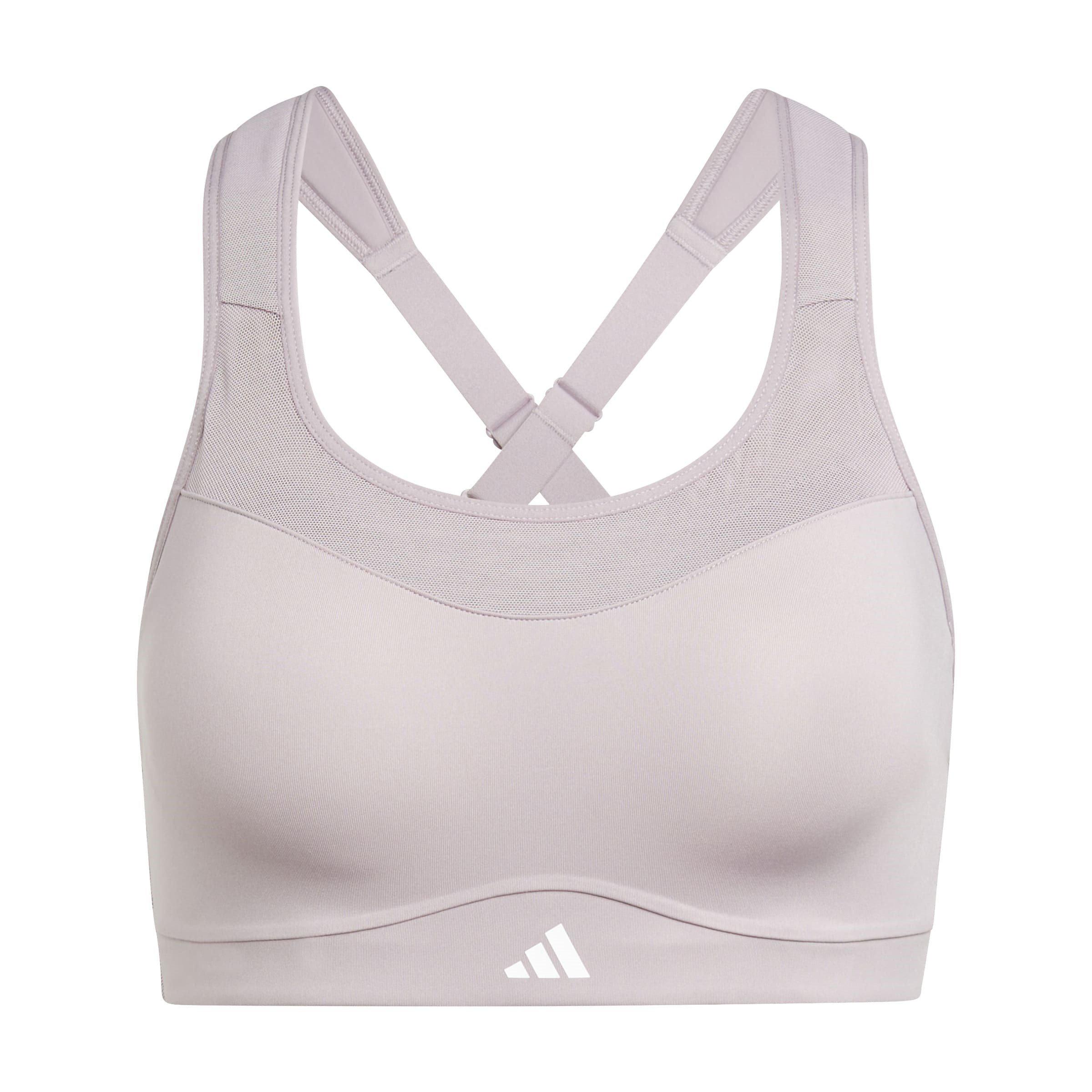 Adidas Women's Medium Impact Sports Bra - Preloved Fig - XS A-B