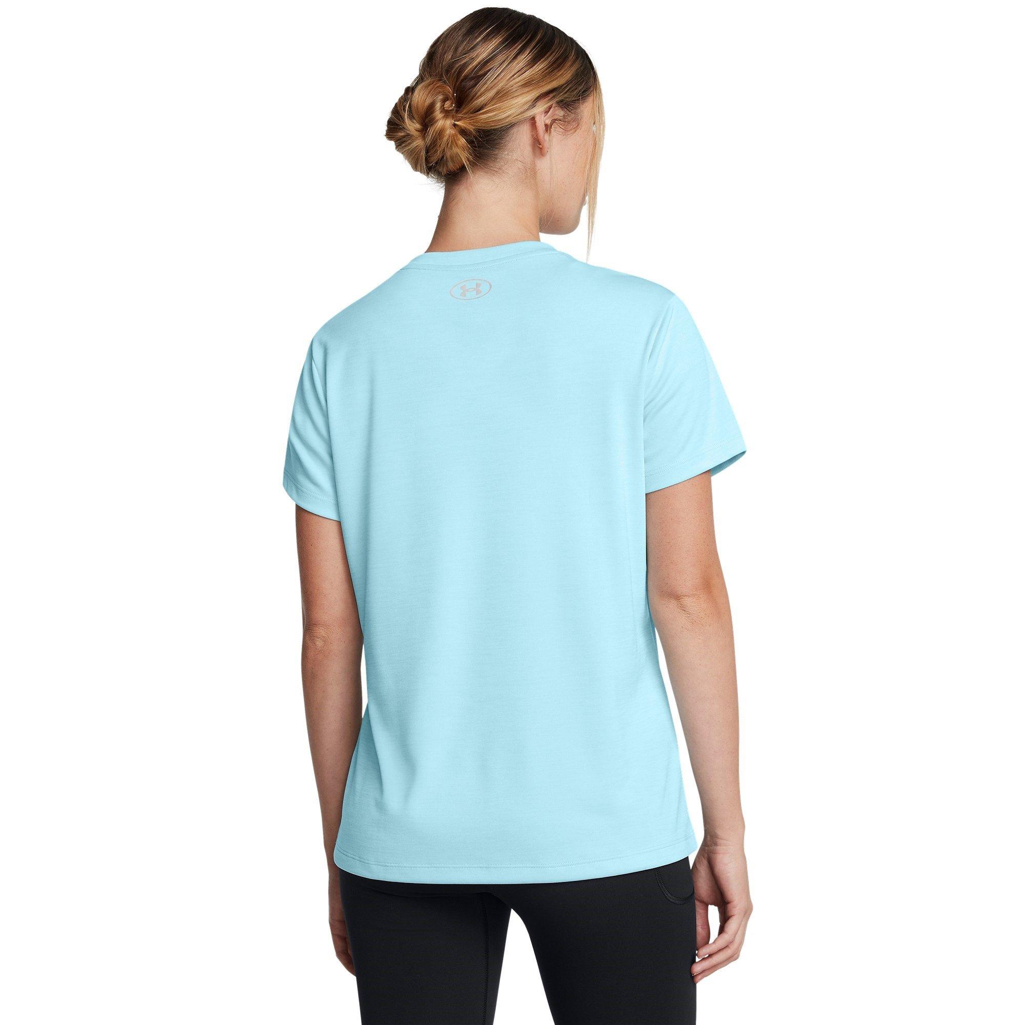 Bilzzard/Silver - Under Armour - Velocity Twist V-Neck Short Sleeve Tee Womens - 3