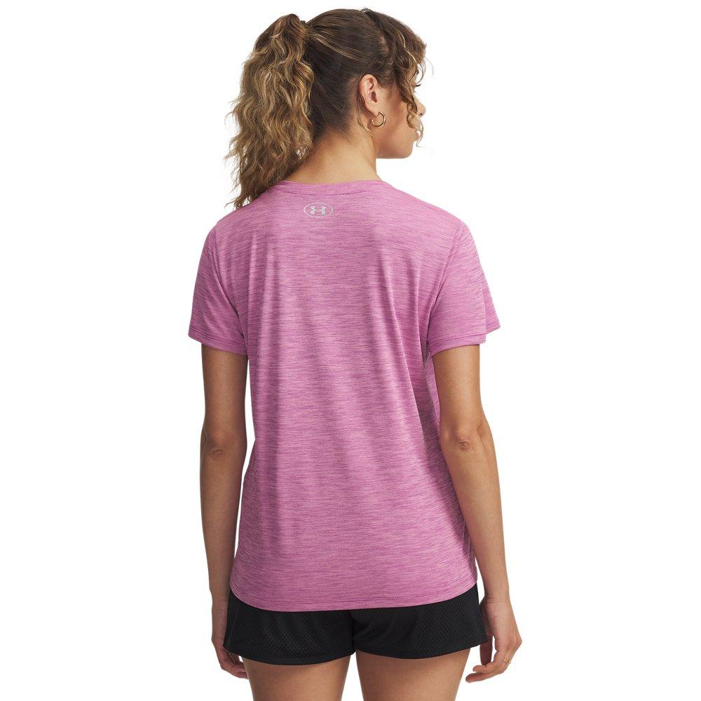My.Magenta/Silv - Under Armour - Velocity Twist V-Neck Short Sleeve Tee Womens - 2