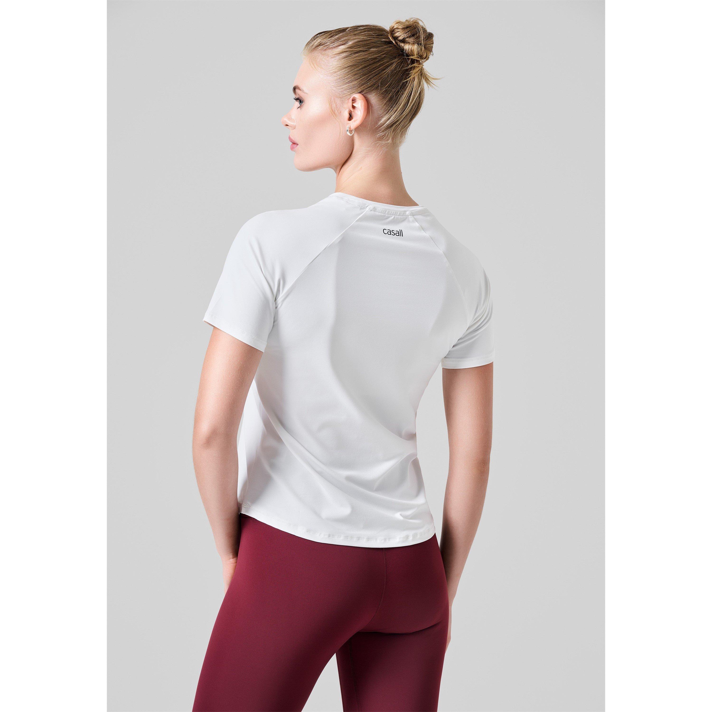 White - Casall - Women's Short-Sleeve Performance Gym Top - 2