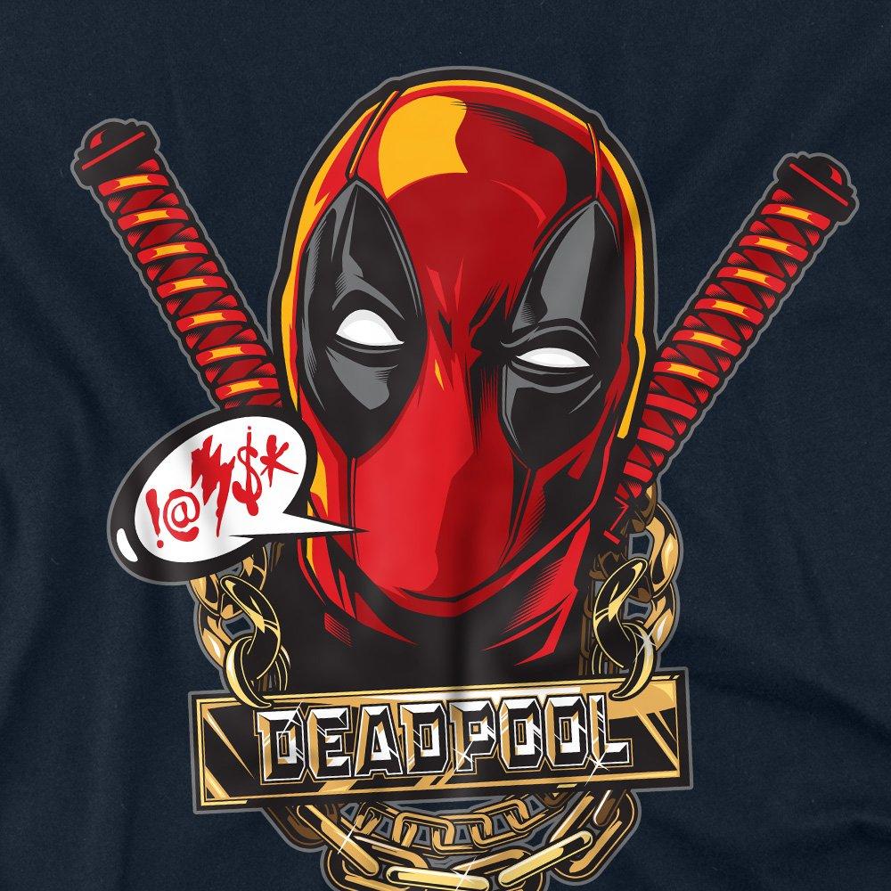 Navy - Marvel - Deadpool Gangster Long Sleeve T-Shirt Deep Navy - 2