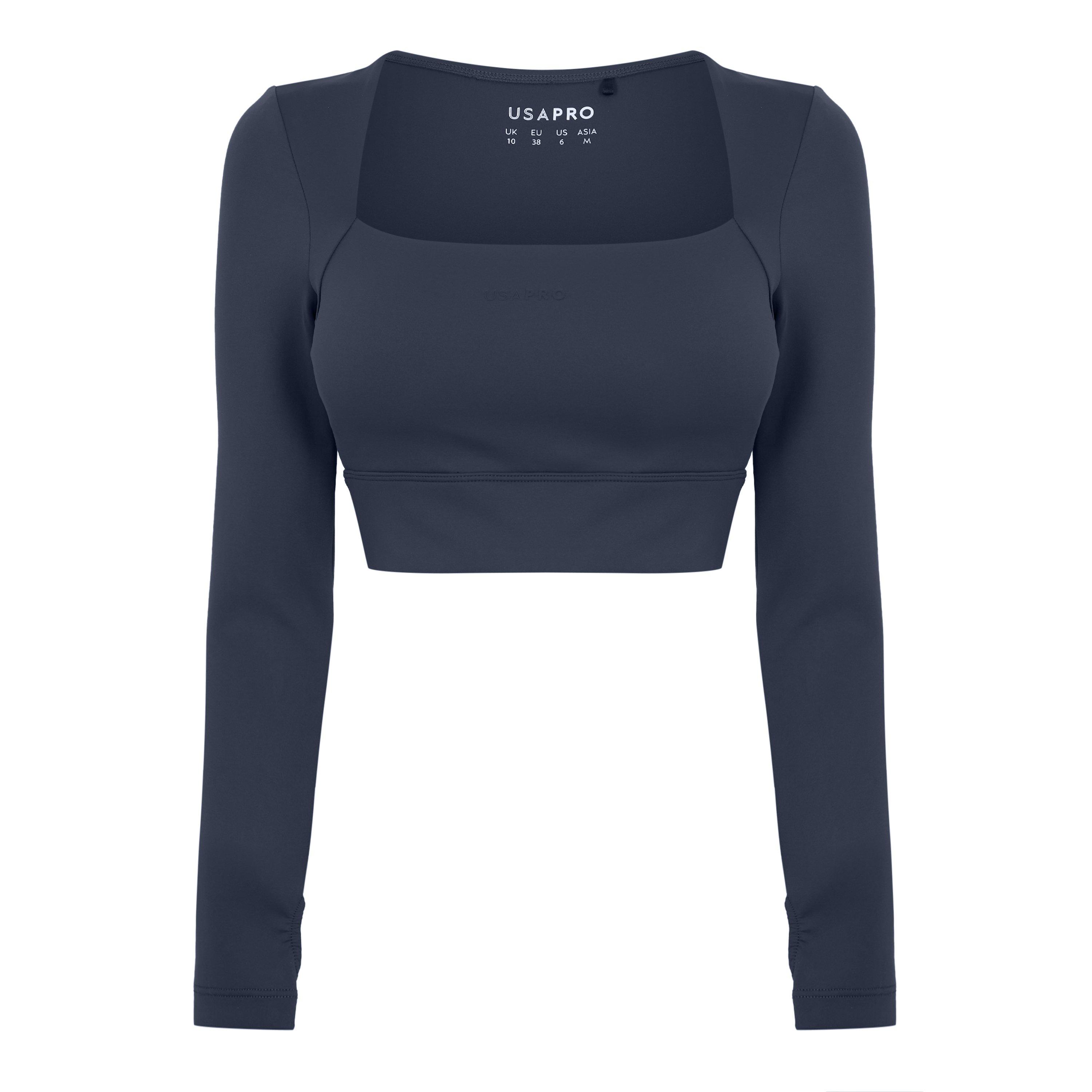 Shark Grey - USA Pro - Ruched LS Womens - 1
