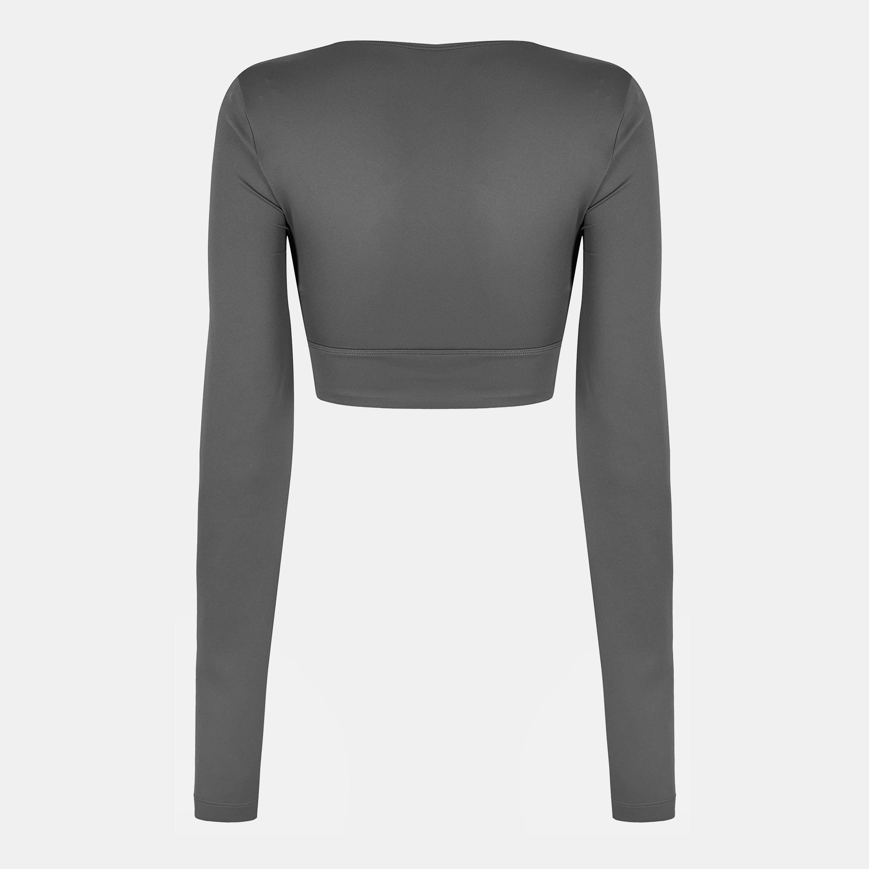 Shark Grey - USA Pro - Pro Ruched LS Womens - 2