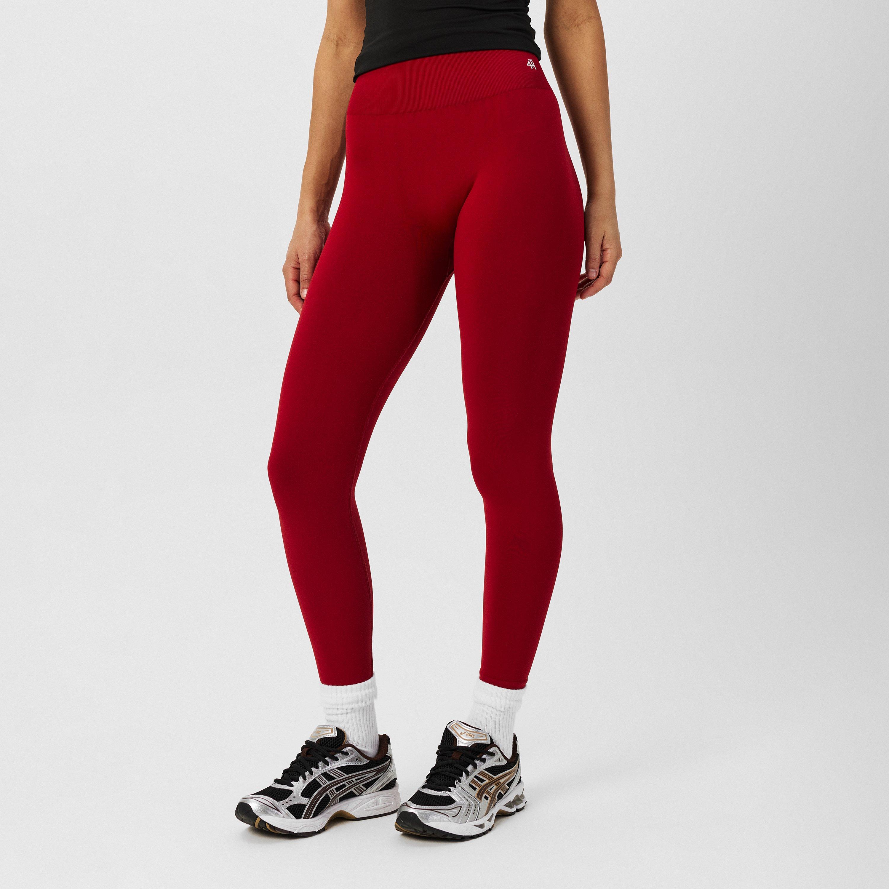 Red - 4th and Reckless - Women's Seamless Performance Gym Leggings - 3