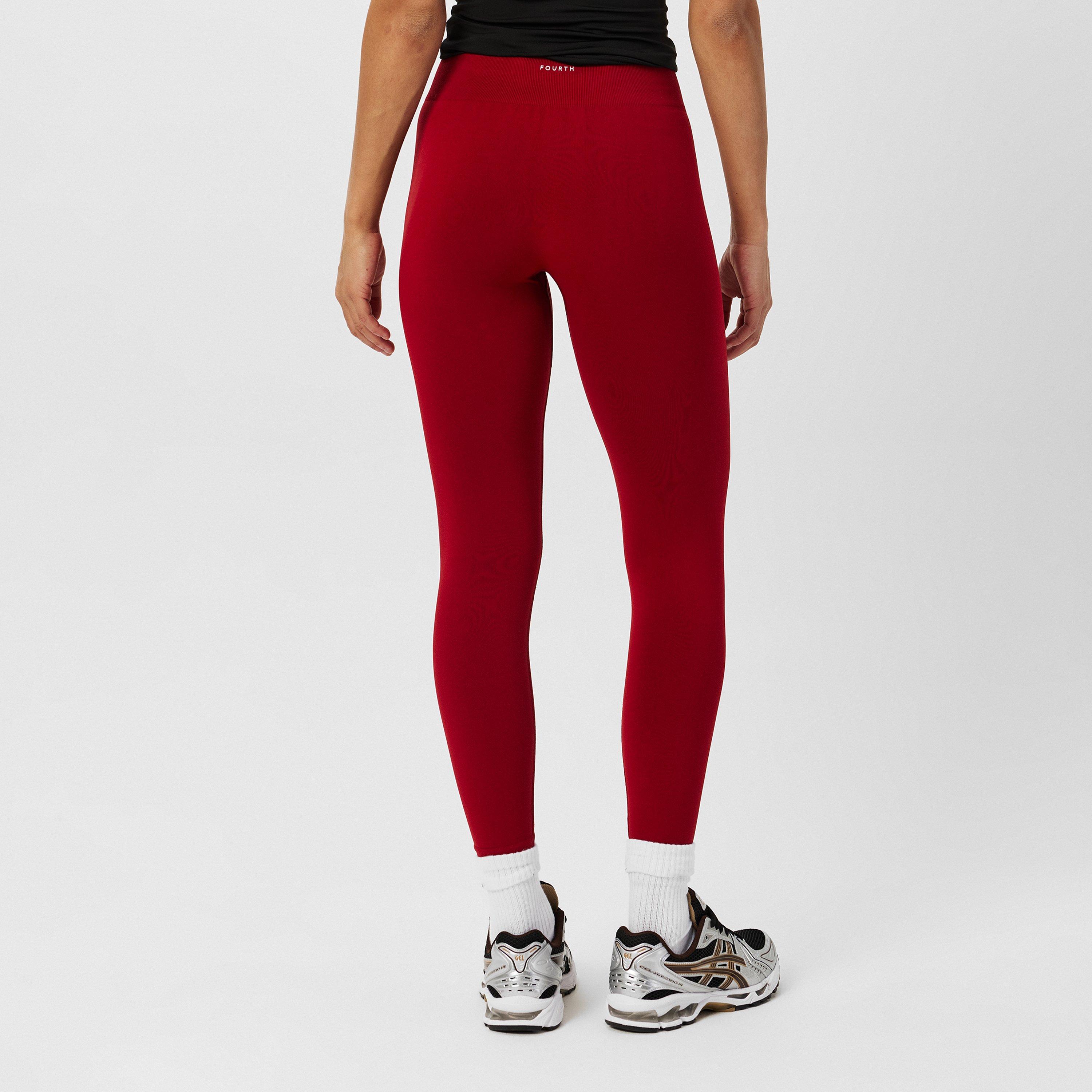 Red - 4th and Reckless - Women's Seamless Performance Gym Leggings - 4