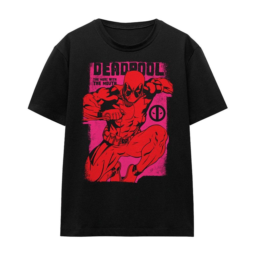 Black - Marvel - Deadpool Merc With A Mouth Attack T-Shirt Black - 4
