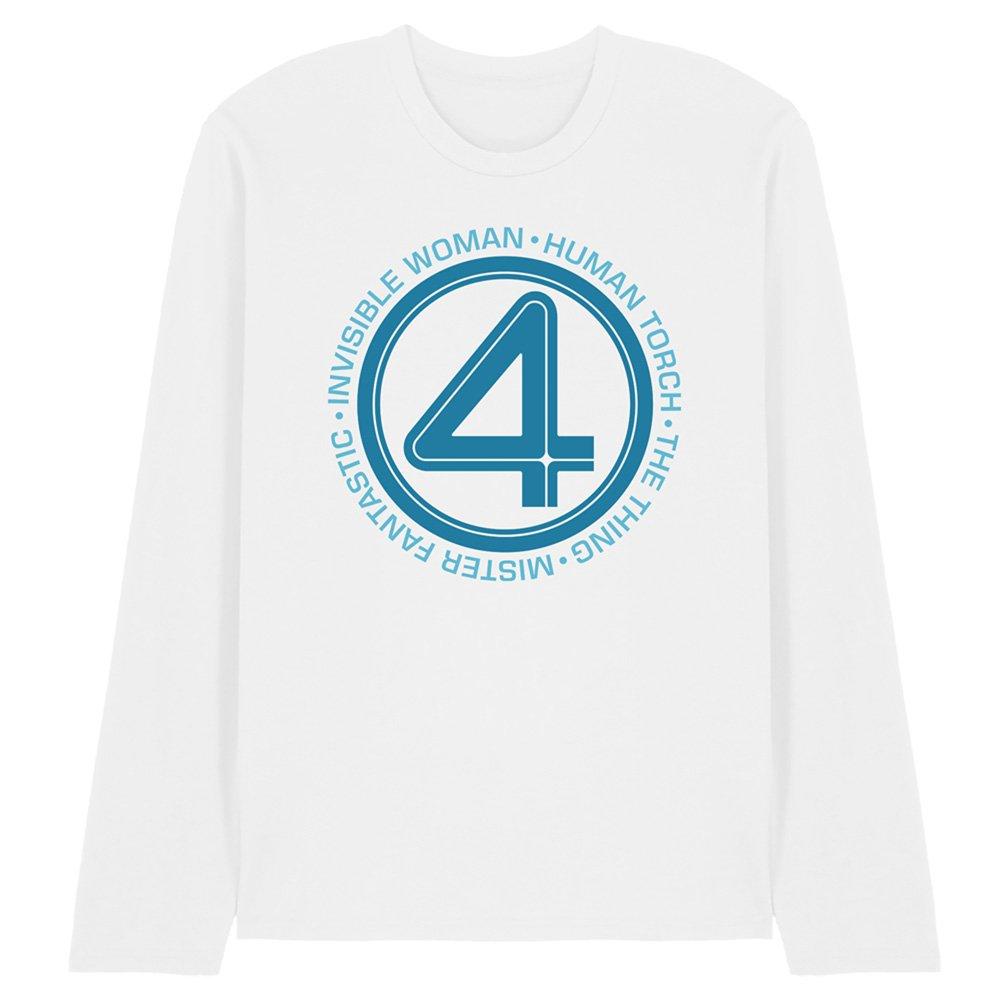 Marvel Men's Fantastic Four Superhero Team Long Sleeve T-Shirt - White - XXL