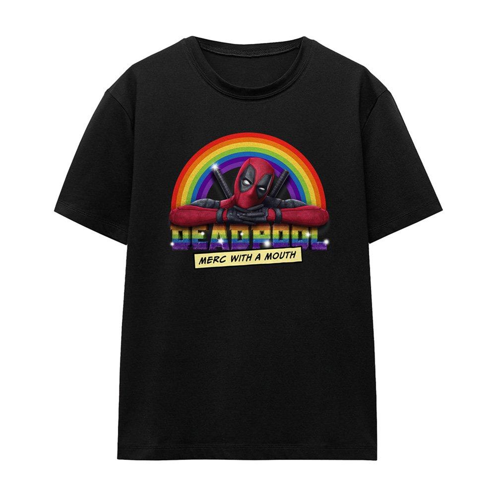 Black - Marvel - Deadpool Rainbow Merc With A Mouth T-Shirt Black - 4