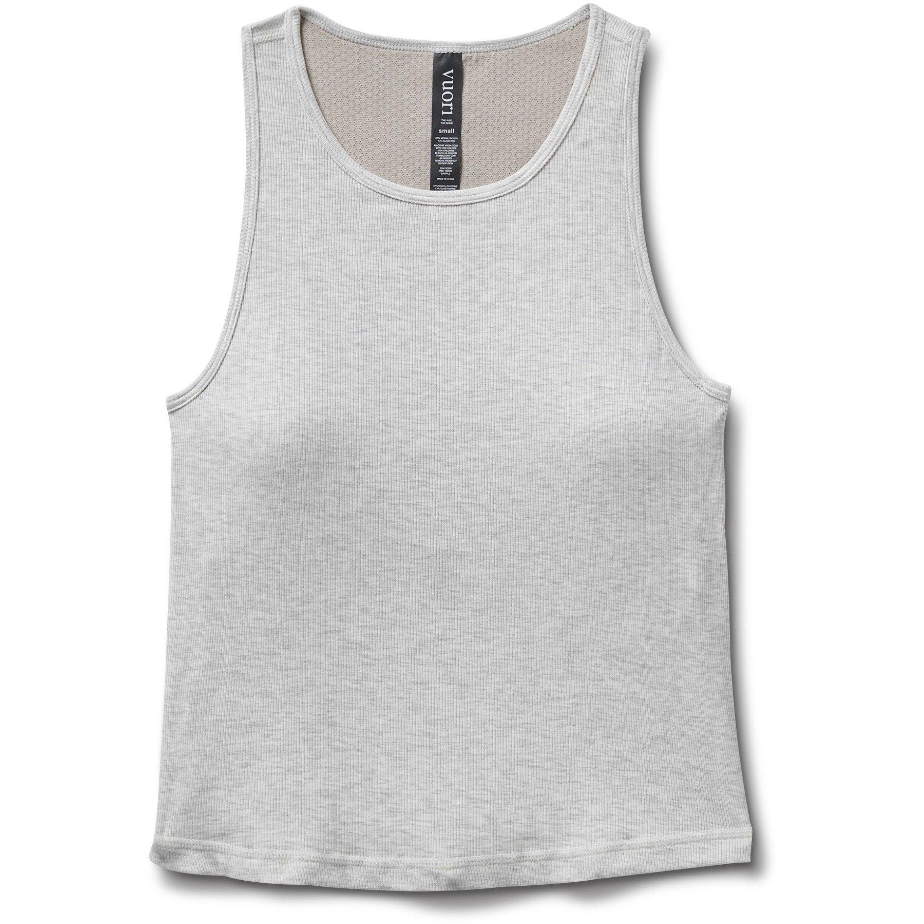 Wt Heather Gry - Vuori - Women's Pose Performance Moisture Wicking Slim Fit Gym Vest - 1