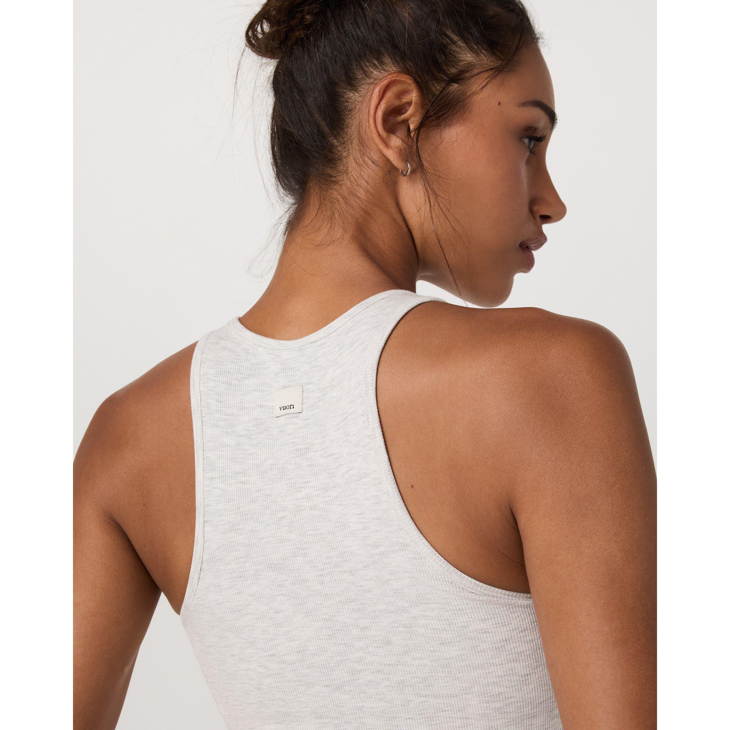 Wt Heather Gry - Vuori - Women's Pose Performance Moisture Wicking Slim Fit Gym Vest - 8