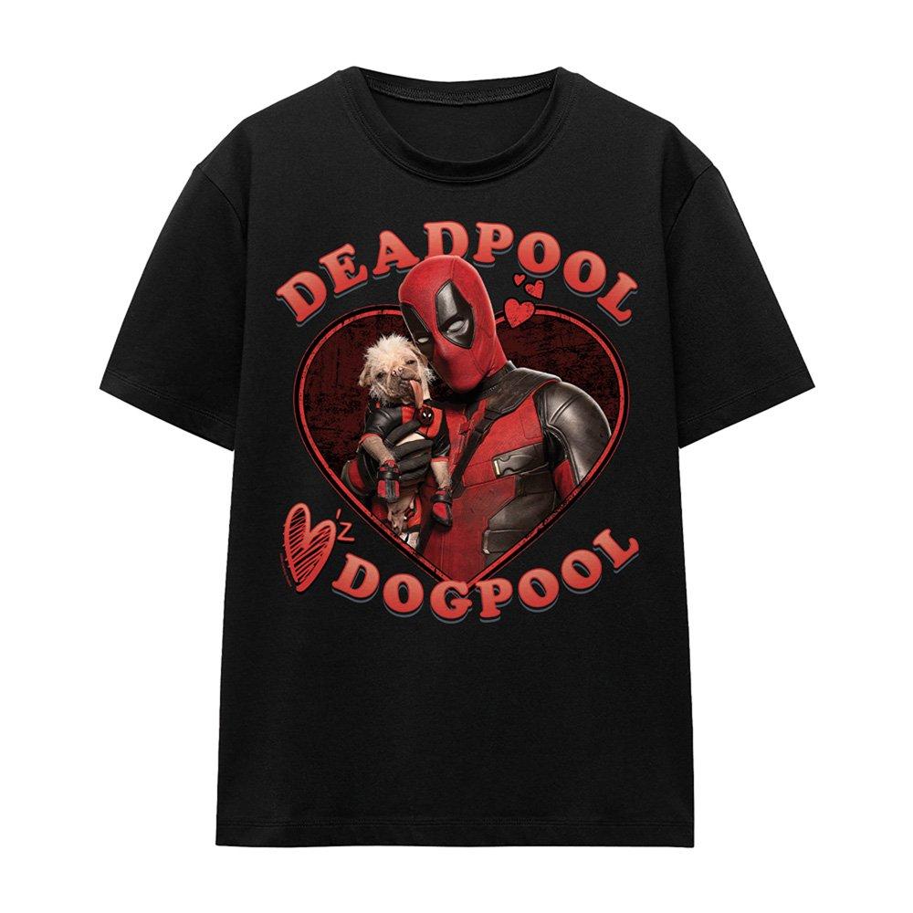 Black - Marvel - Deadpool Wolverine Wade Loves Dogpool T-Shirt Bla - 4